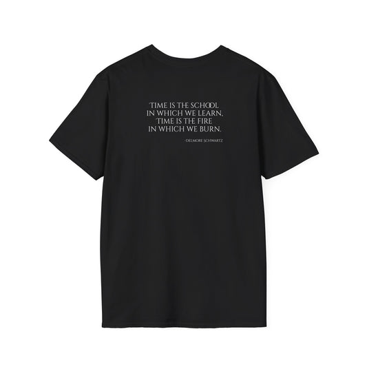 Black T-Shirt with Delmore Schwartz Quote - Product