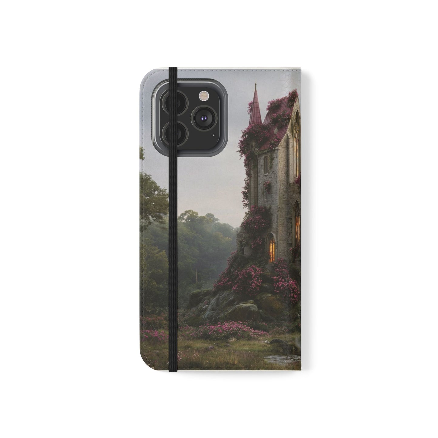 Blossom Spire Flip Cases – Pink Ivy Gothic Castle Cover