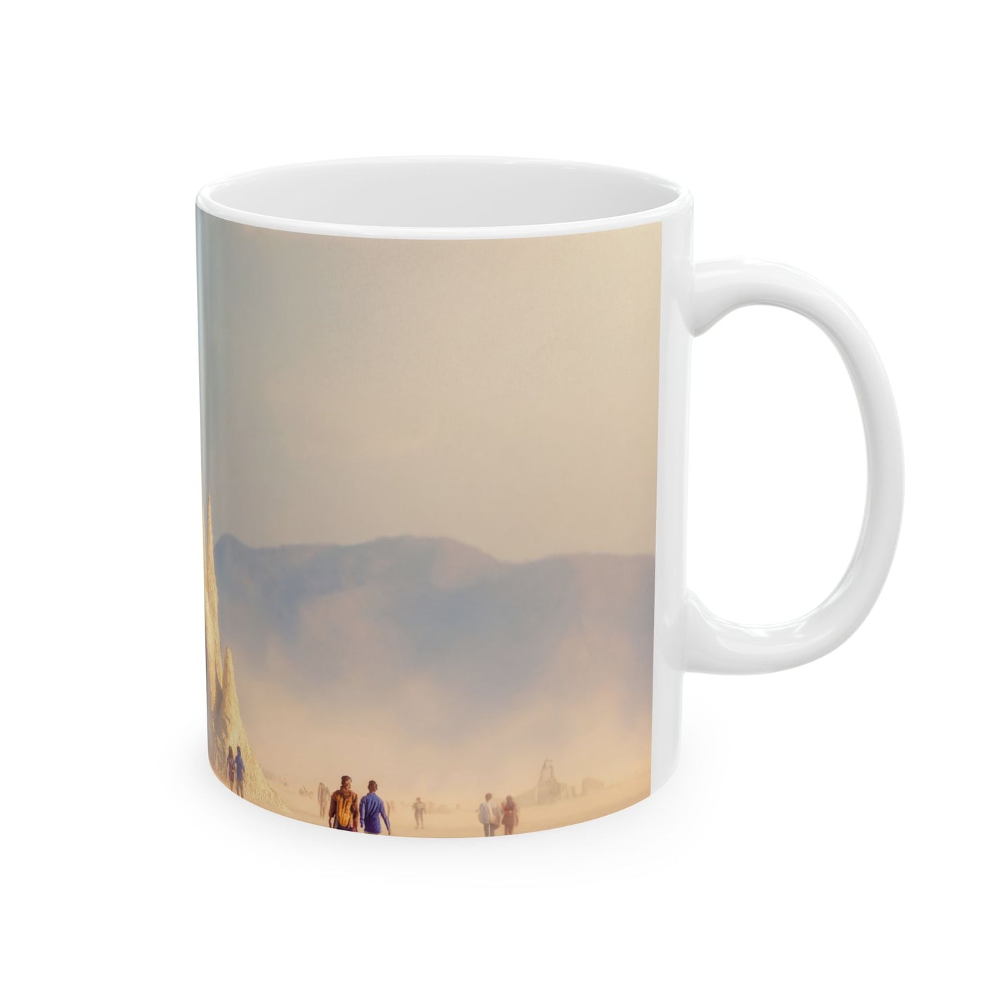 Desert Castle Ceramic Mug – Sunlit Sandstone Gateway