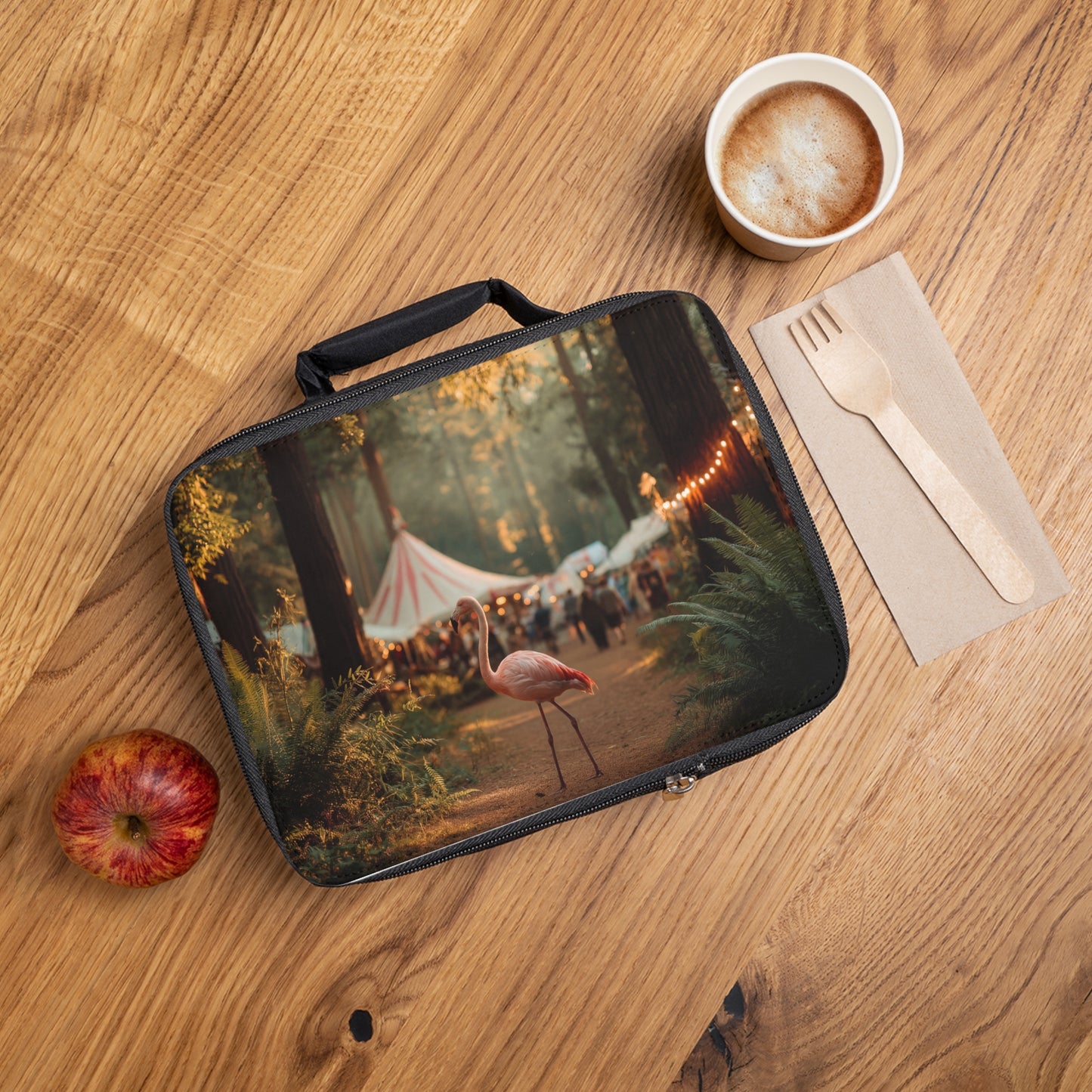 Pink Flamingo Forest Festival Lunch Bag – Sunset Carnival Pathway