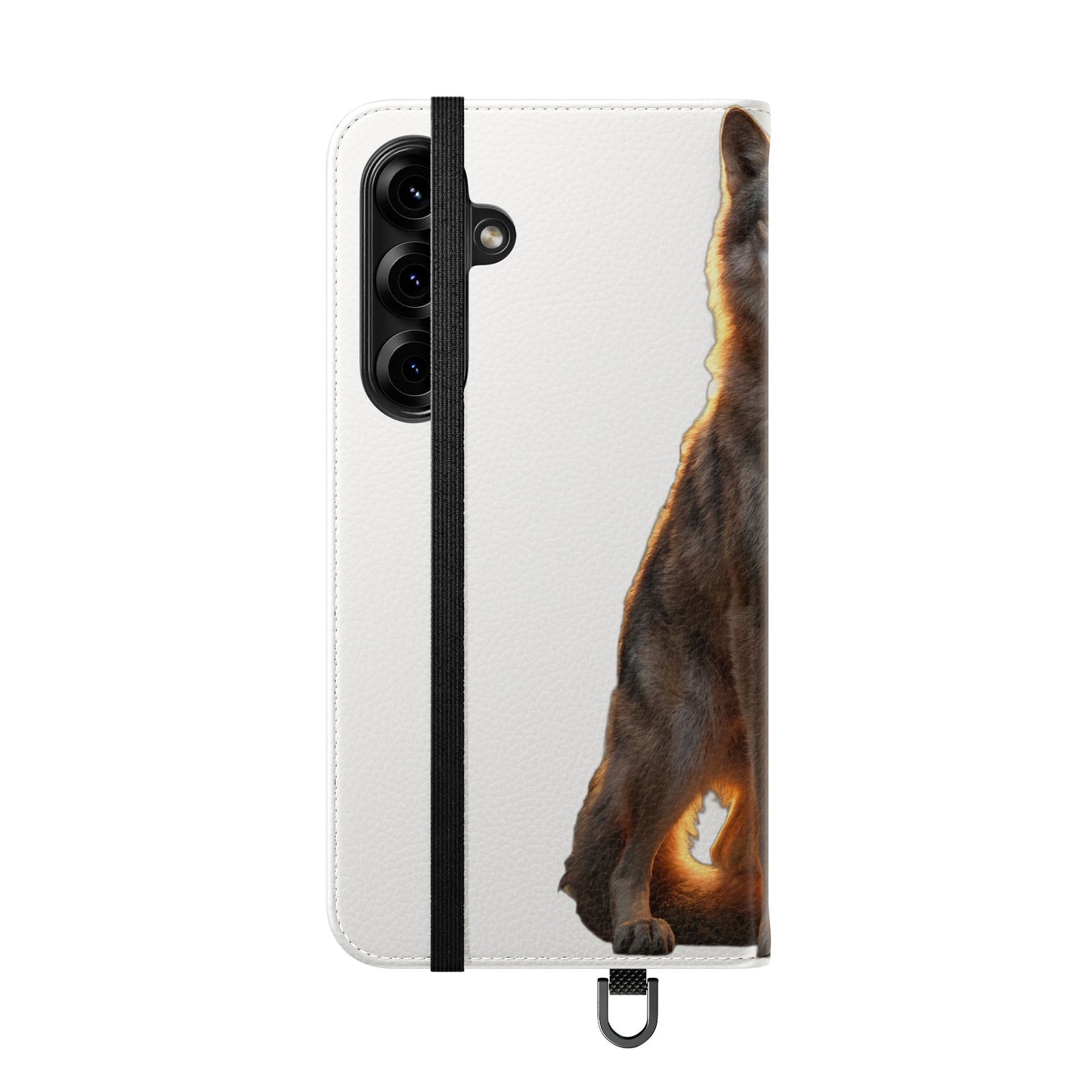 Sunlit Wolf Flip Cases – Golden Hour Sentinel Portrait