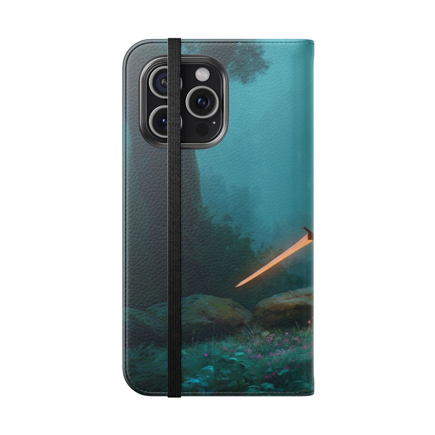 Forest Guardian Flip Cases – Elven Sentinel with Glowing Blade
