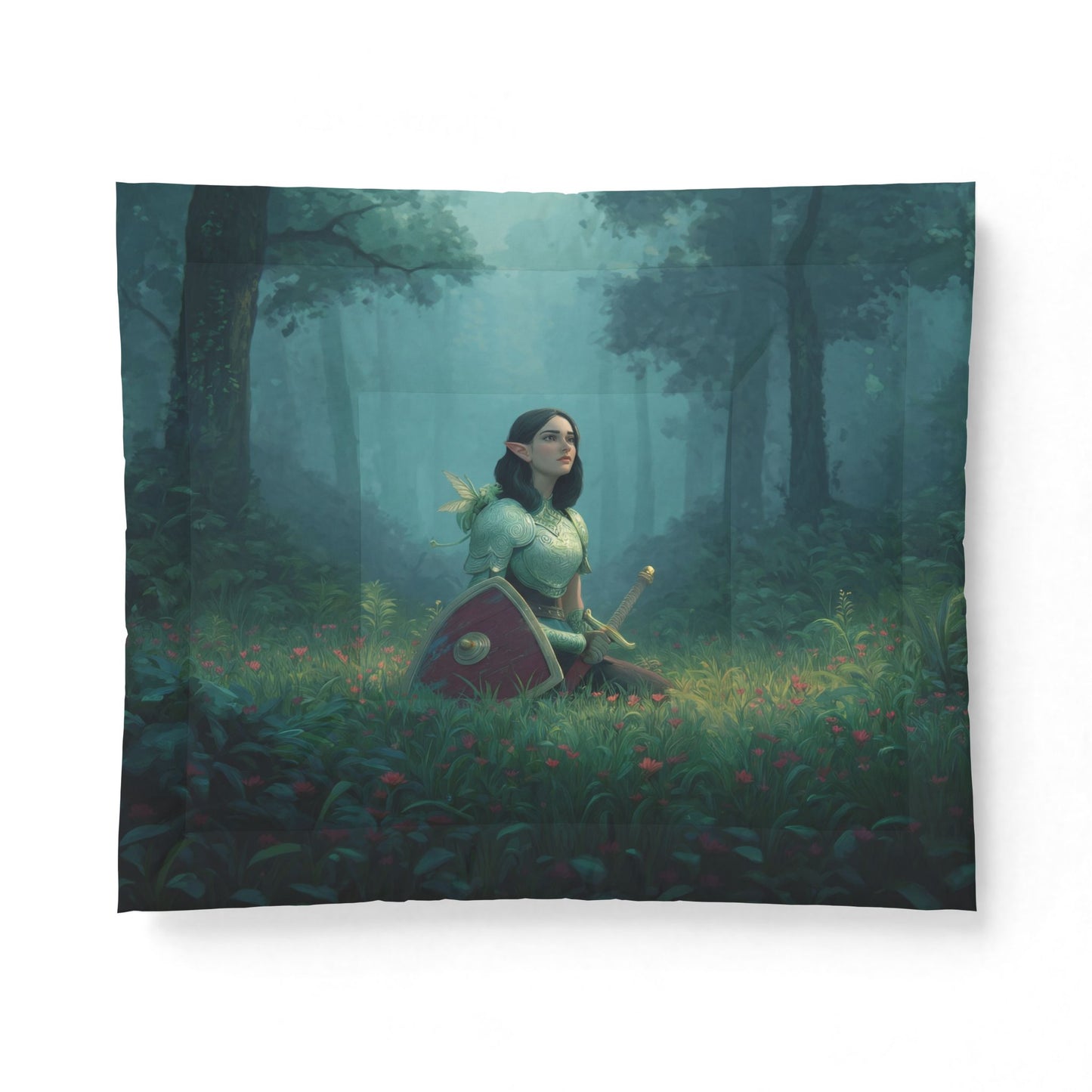 Forest Sentinel Cotton Comforter – Emerald Grove Guardian