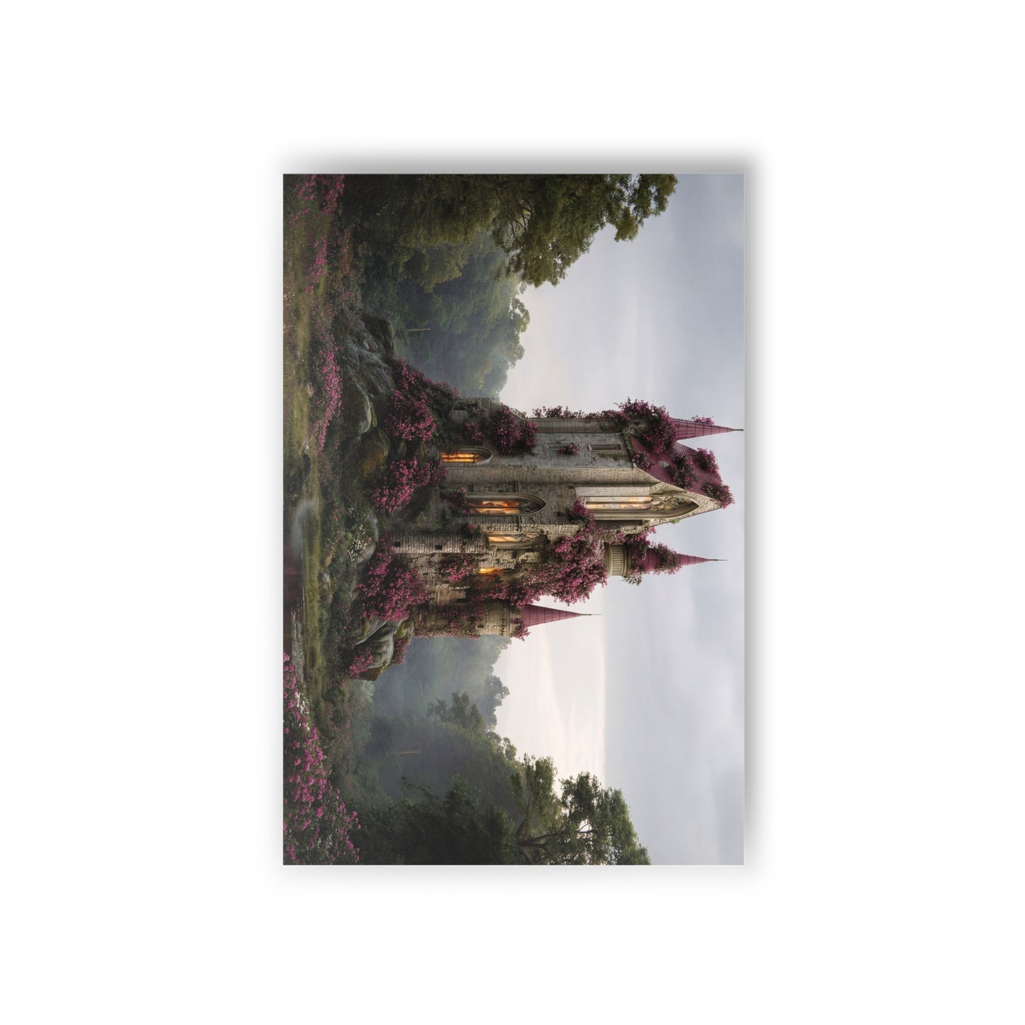 Rose-Spangled Castle Postcards (10pcs) – Whispering Haven in the Mist