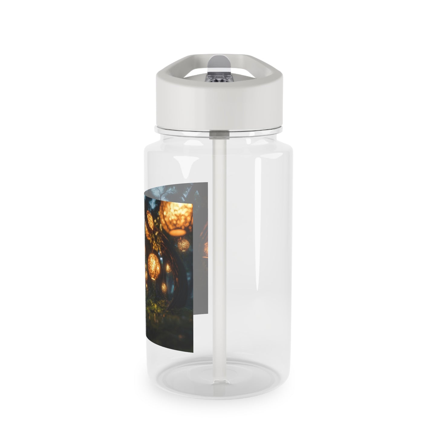 Lantern Tunnel Forest Water Bottle – Glowing Orb Archway Design