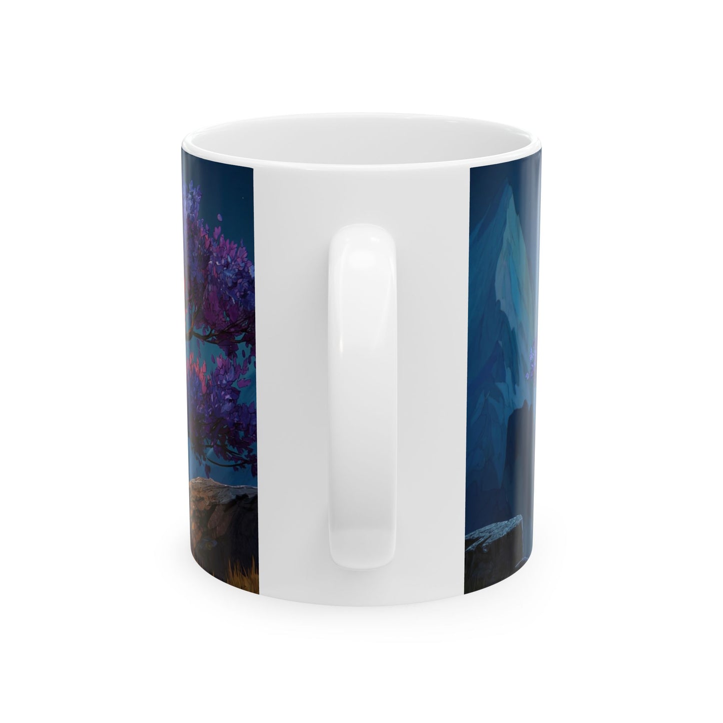 Celestial Tree Ceramic Mug – Twilight Bloom Dreamscape