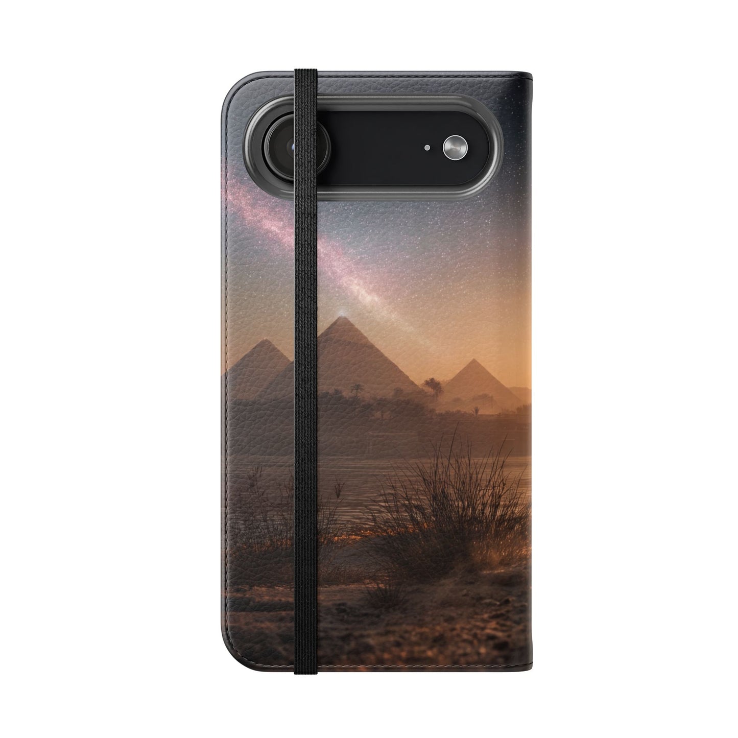 Pharaoh Cats Flip Cases – Starry Nile Guardians on the Bank