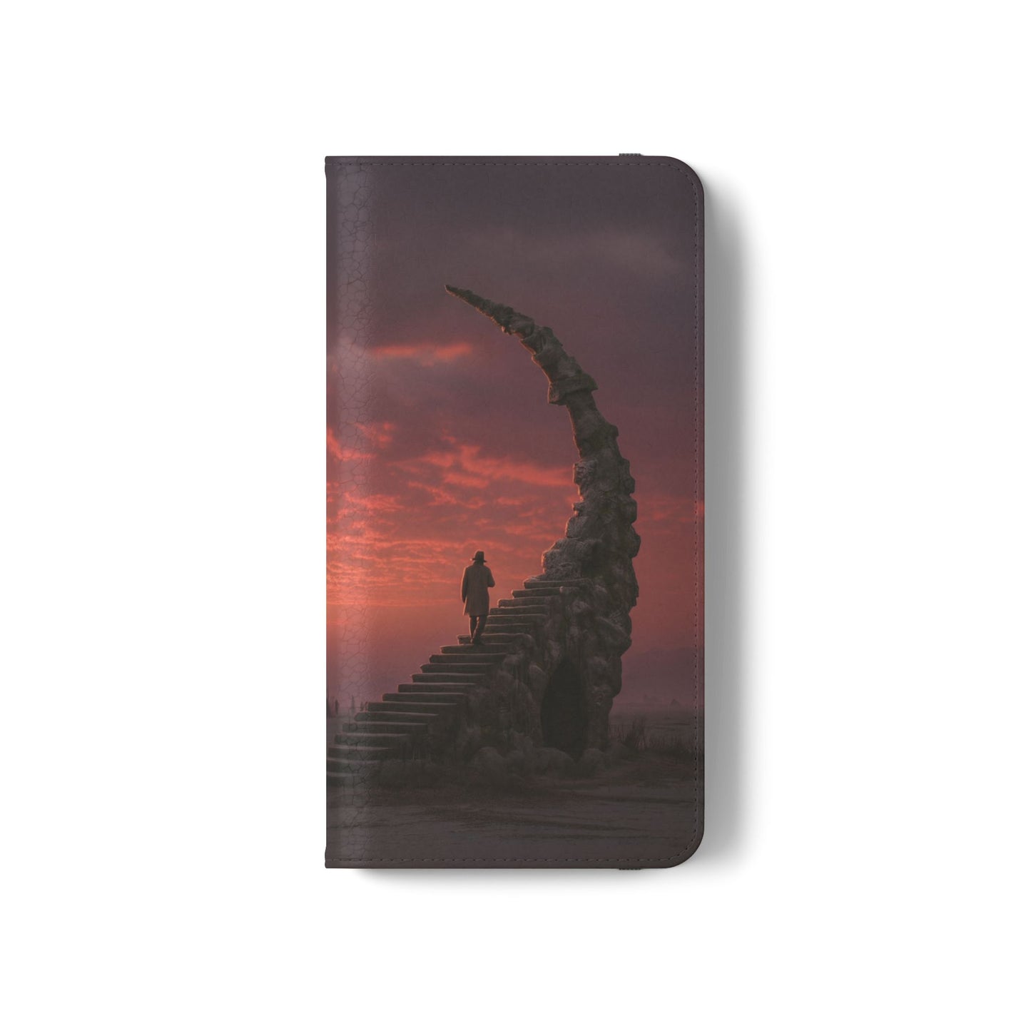Twilight Sentinel Flip Cases – Moonlit Stairway to the Horizon