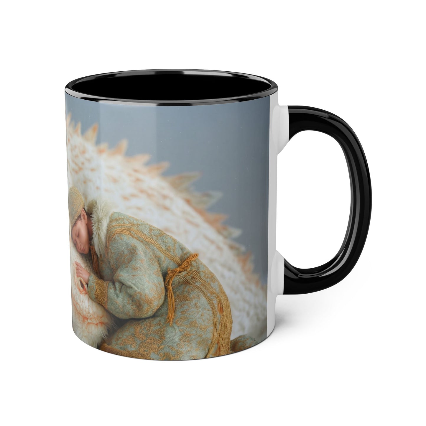 Dragon Child Accent Mugs, 11oz – Frosty Guardian Embrace