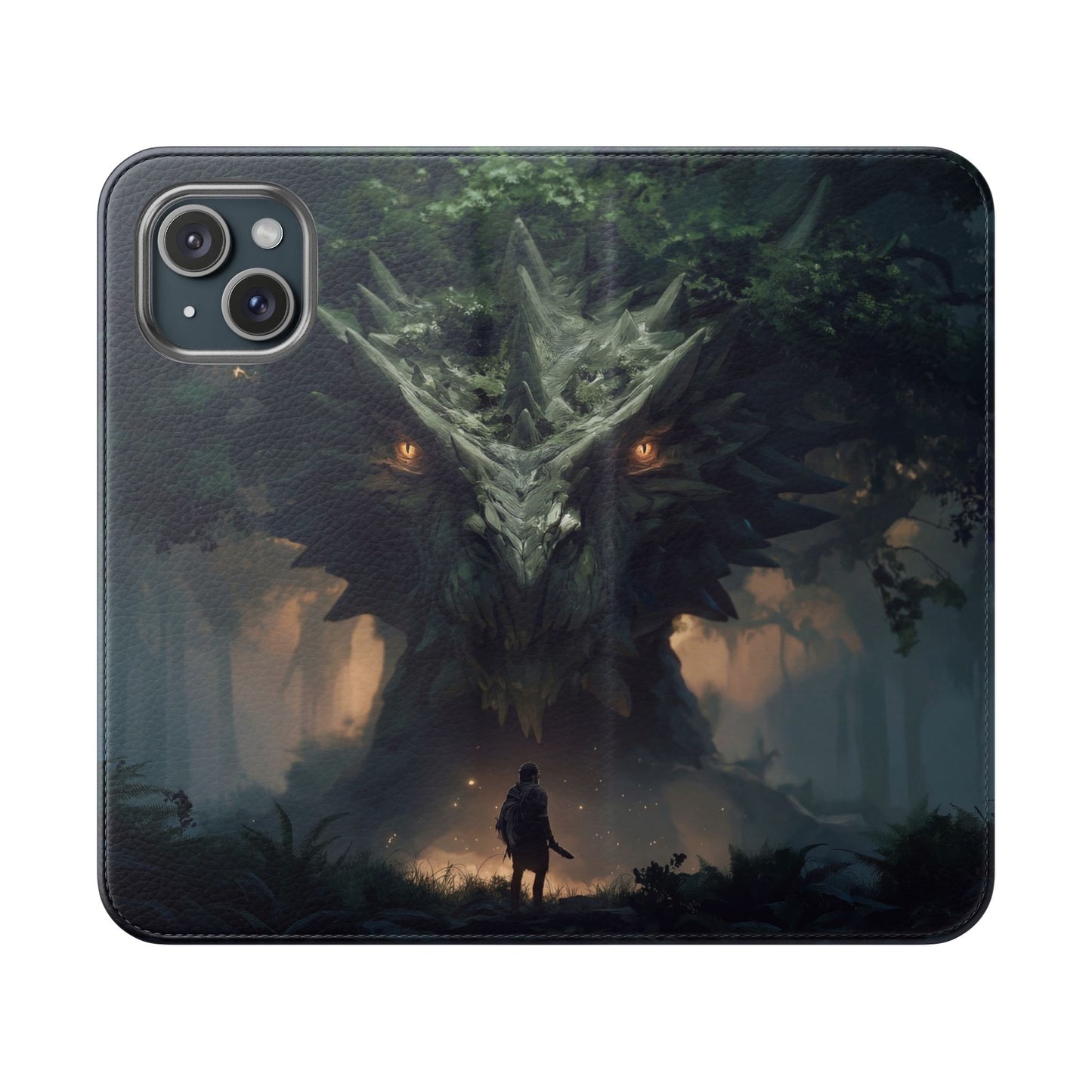 Guardian Beast Flip Cases – Moss-Clad Titan Facing the Wanderer