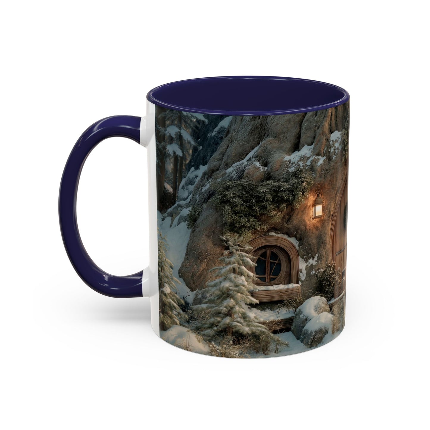 Winter Treehouse Doorway Mug – Snow-Kissed Forest Hearth