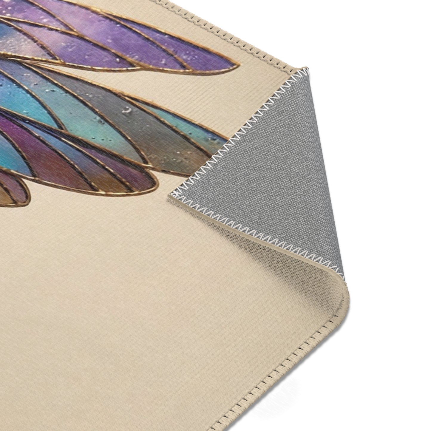 Celestial Phoenix Key Rug – Twilight Stained-Glass Wingscape