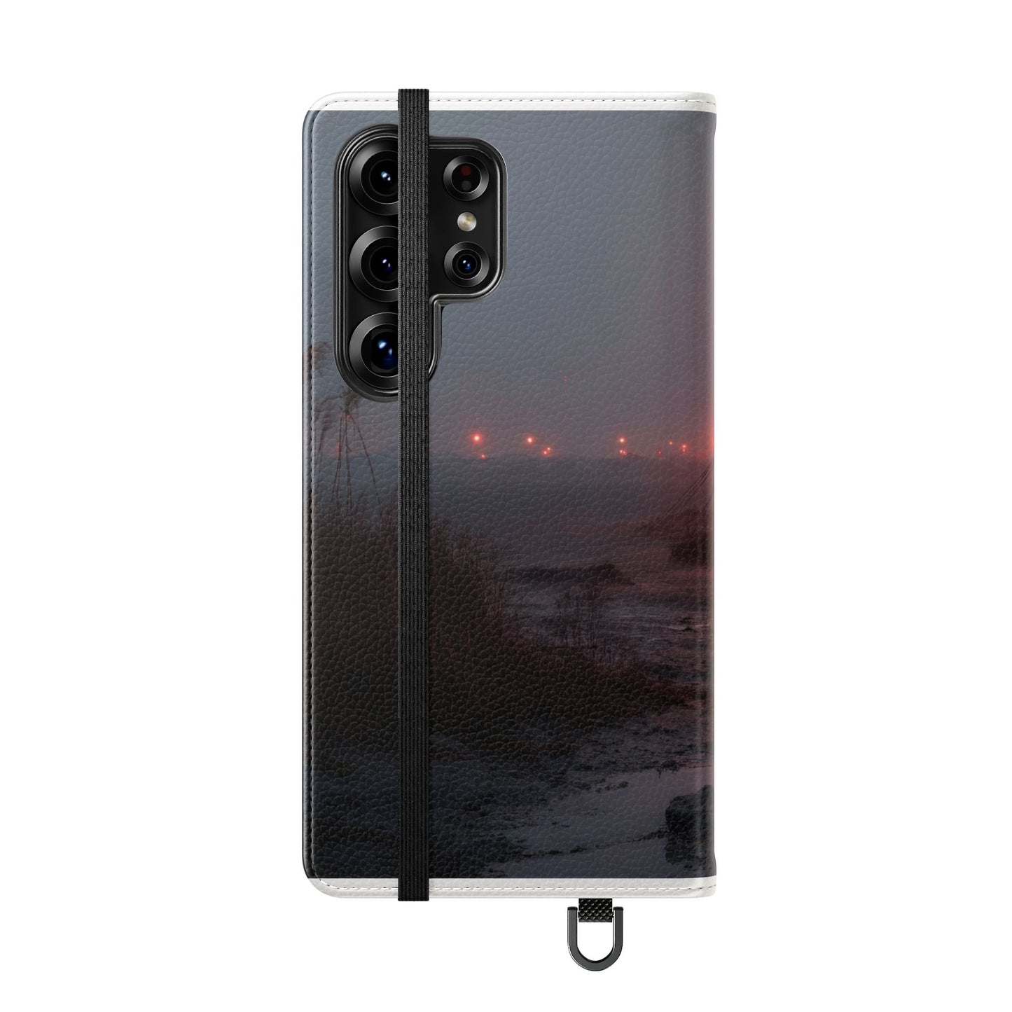 Crimson Circus Tent Flip Cases – Misty Coastside Lantern Scene