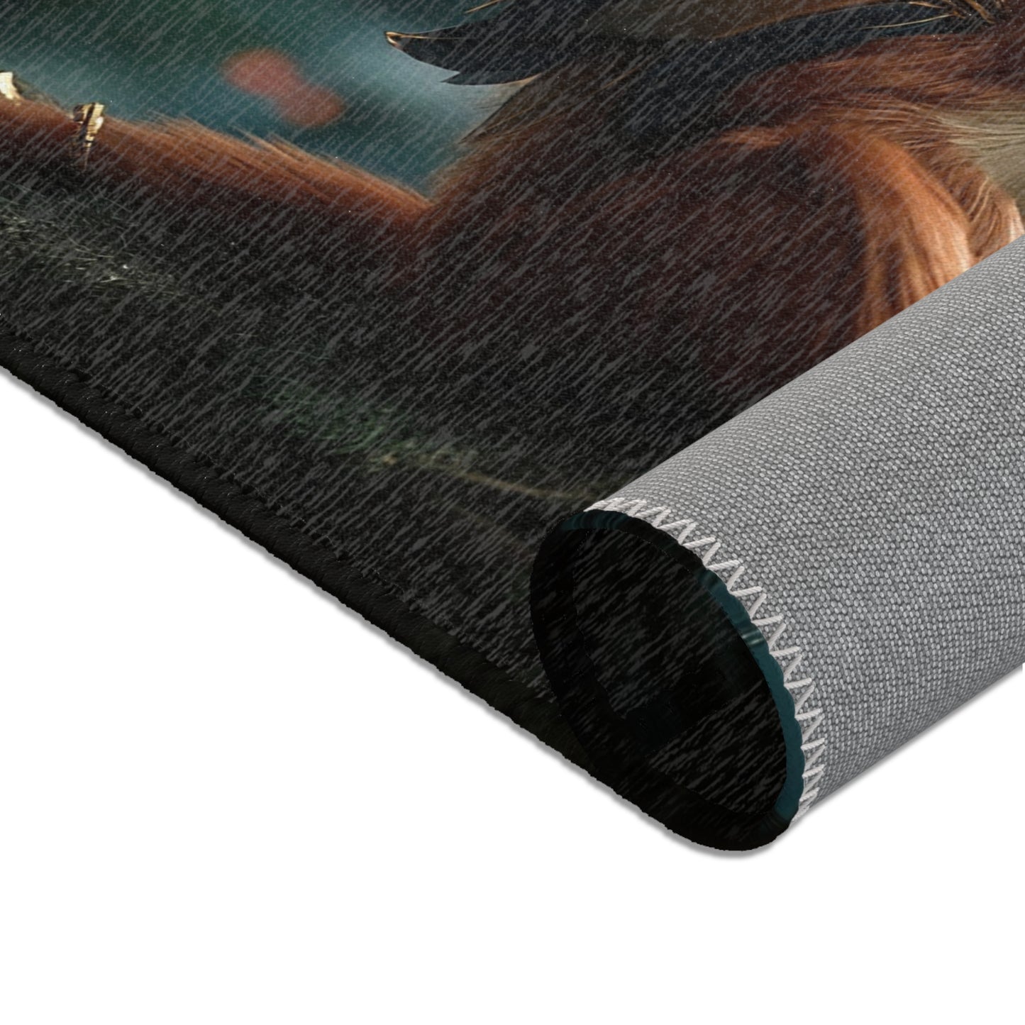 Winged Monkey Guardian Rug – Twilight Forest Sentinel