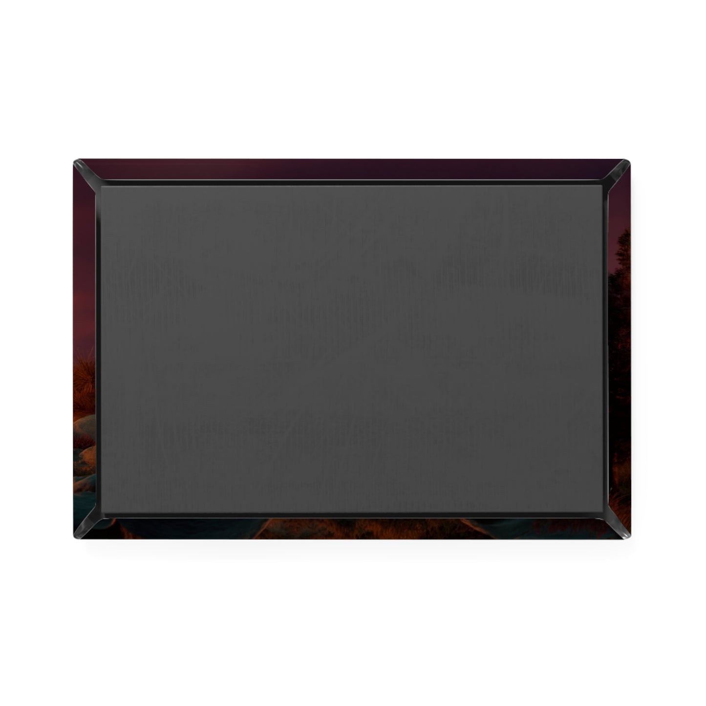 Celestial Infinity Stone Button Magnet, Rectangle (1 & 10 pcs) – Glowing Portal in Twilight Mountain Pass