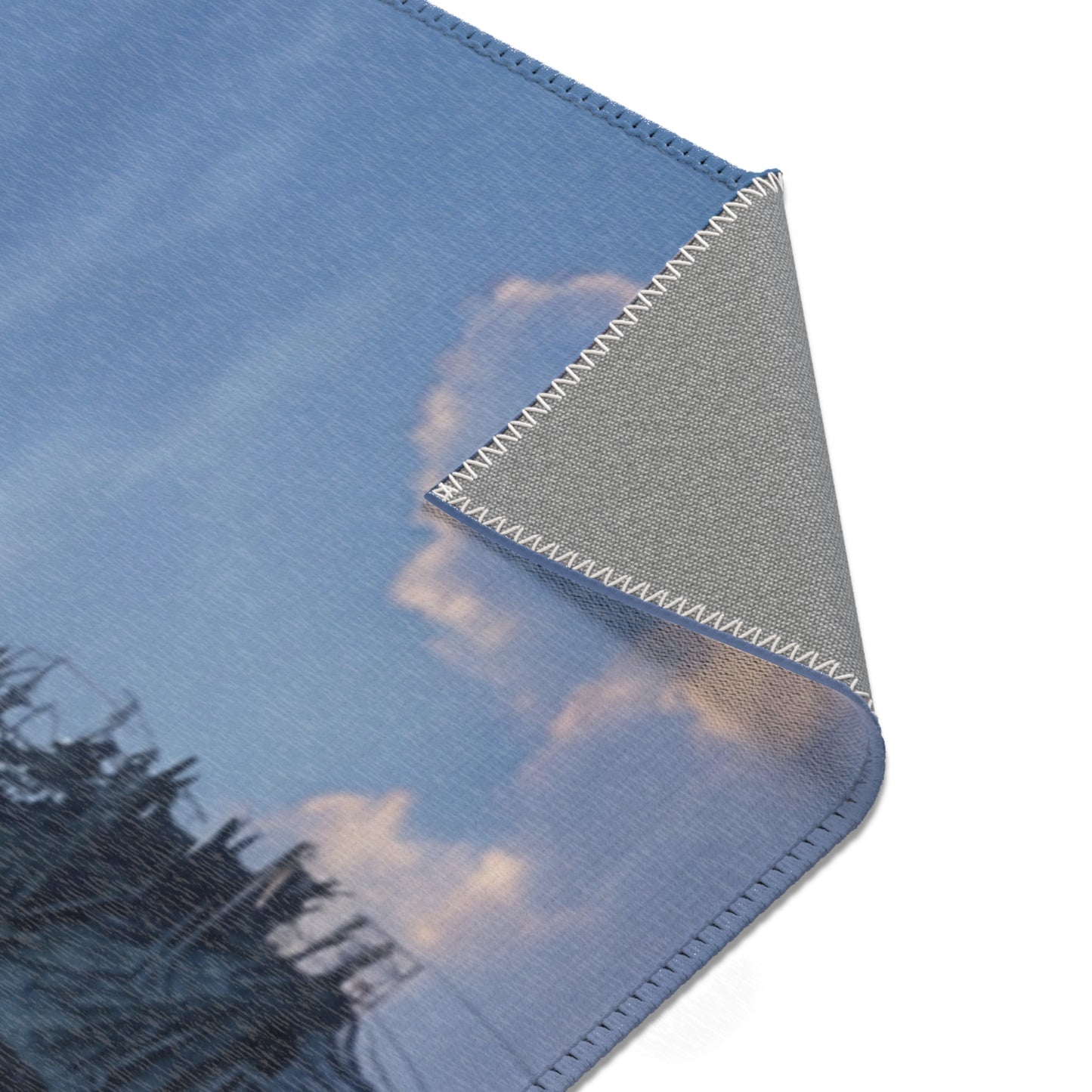 Aerial Lighthouse Area Rug – Twilight Skywatcher Dreamscape