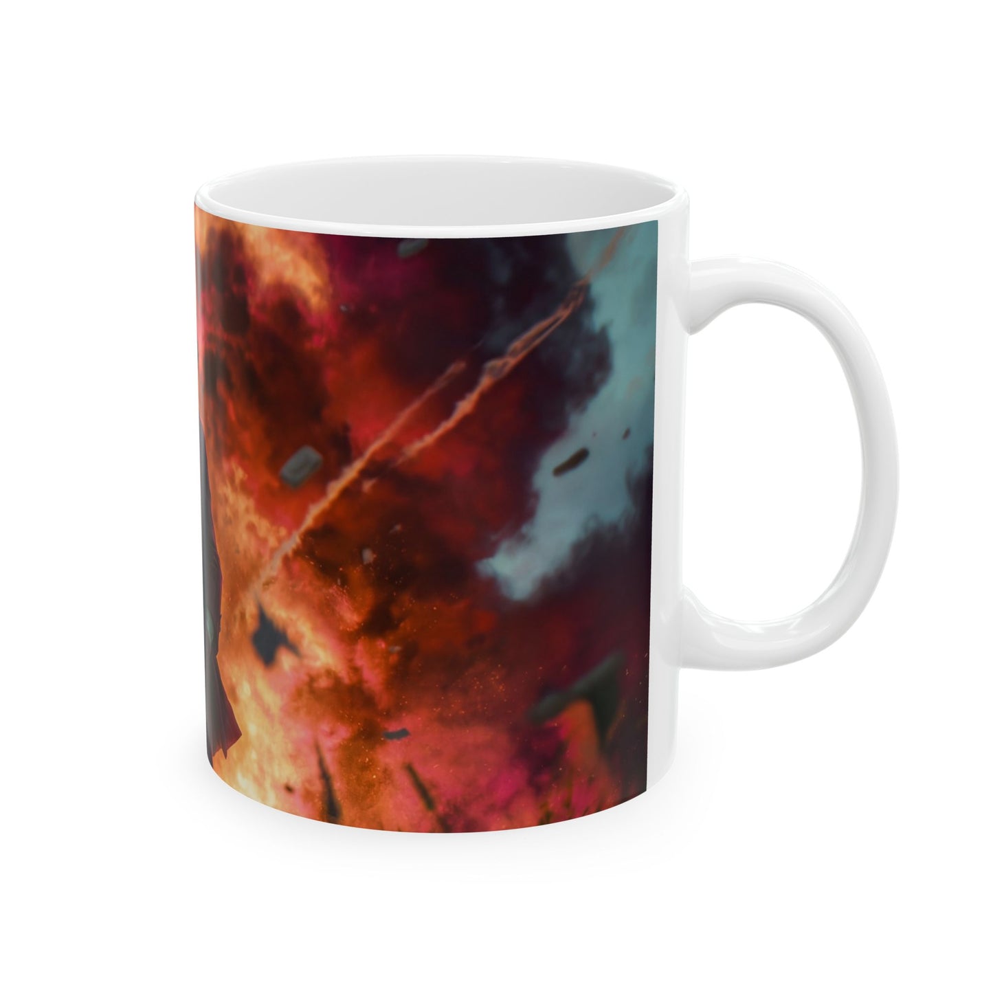 Explosive Goggles Gentleman Ceramic Mug – (11oz, 15oz) Crimson Sky Disruption