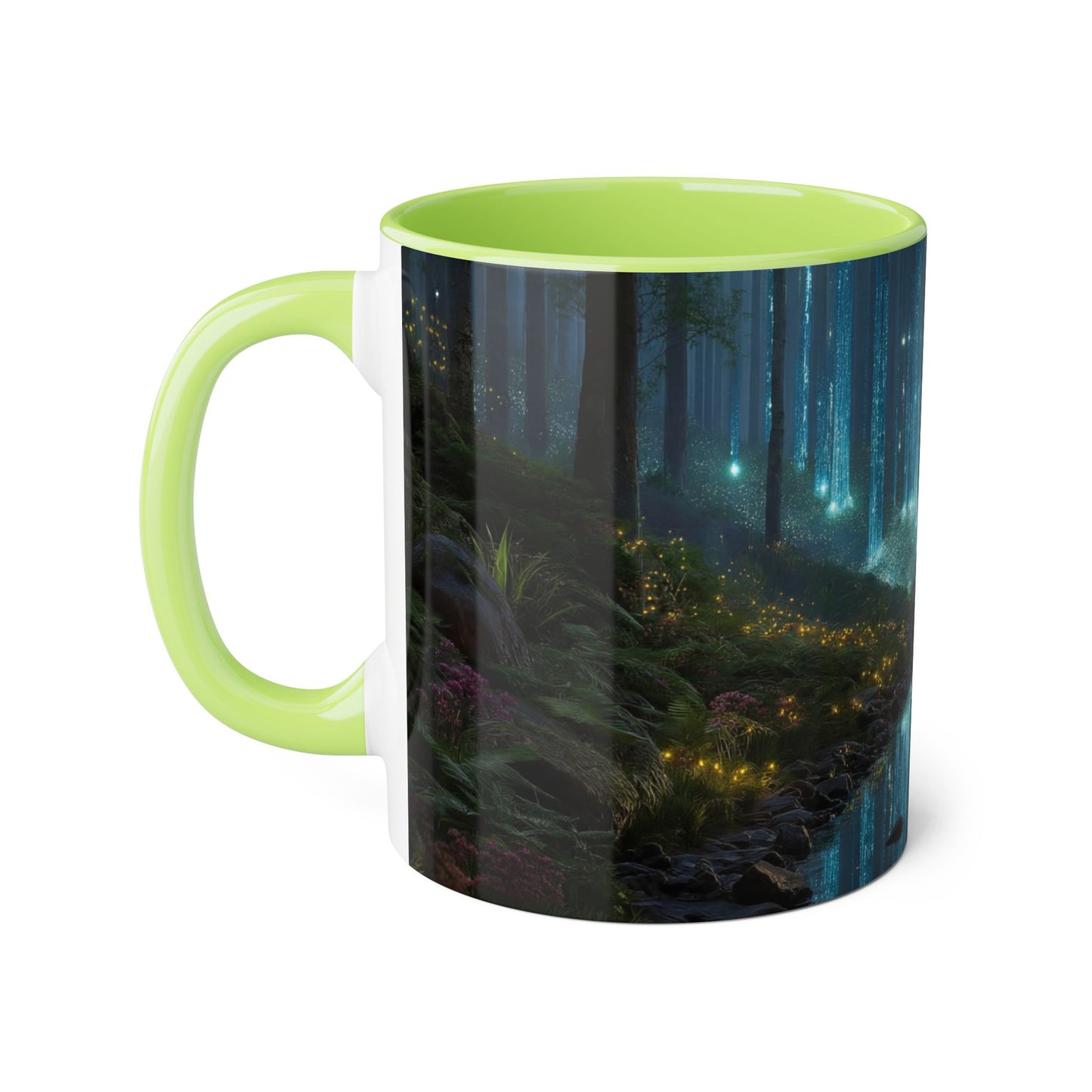 Blue Beam Forest Accent Mugs, 11oz – Luminescent Grove Streamside