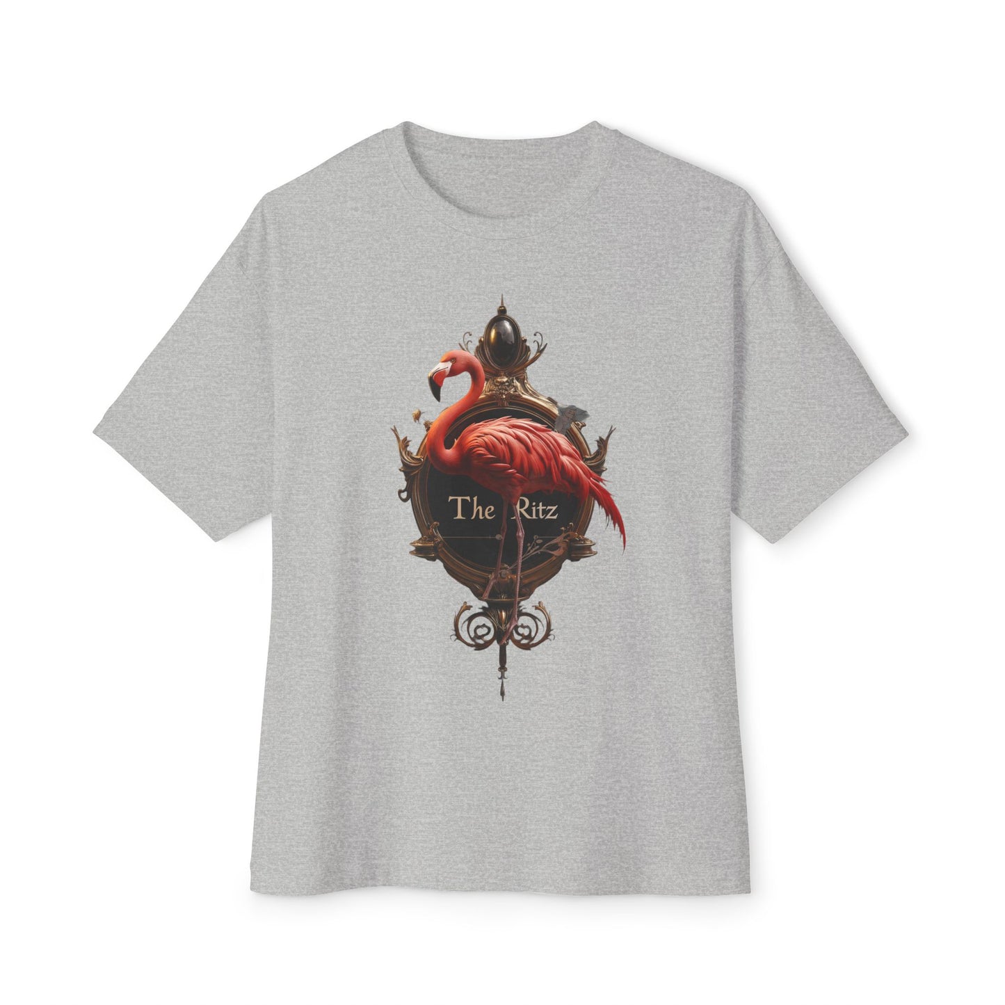 Ornate Frame Flamingo Tee – The Ritz Gilded Silhouette Boxy Shirt