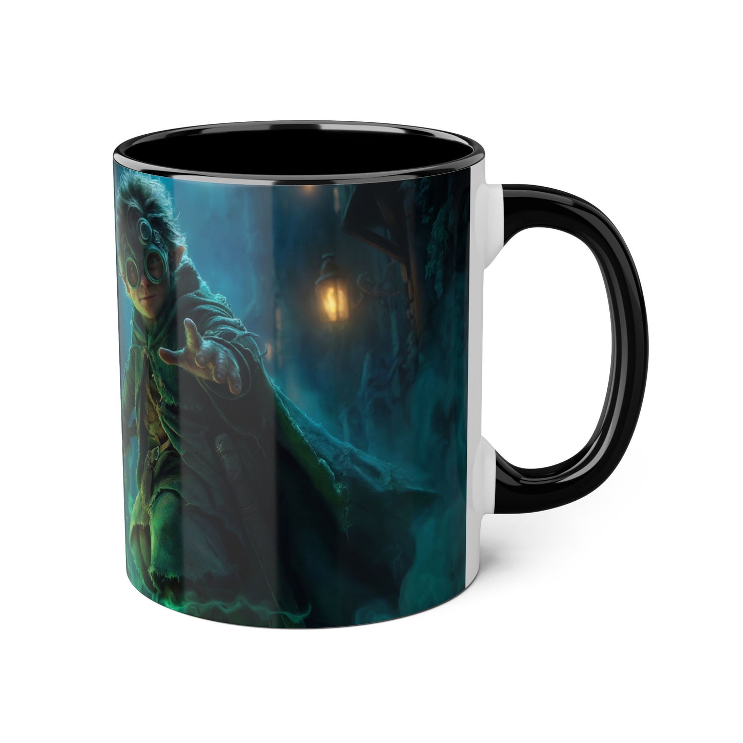 Glimmerblade Elf Warrior Mug – Glowing Green Sword Alley Guardian
