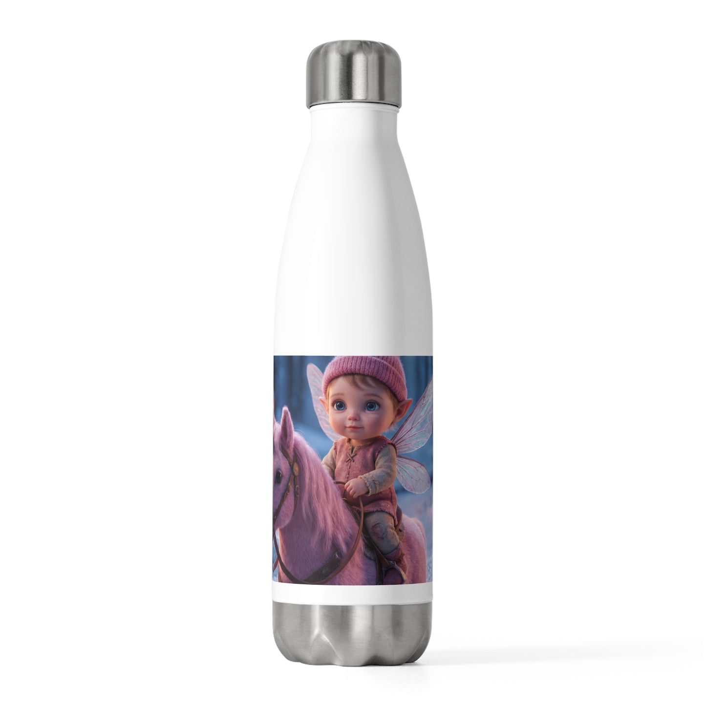 Winter Unicorn Rider 20oz Insulated Bottle – Snowdusted Fantasy Ride