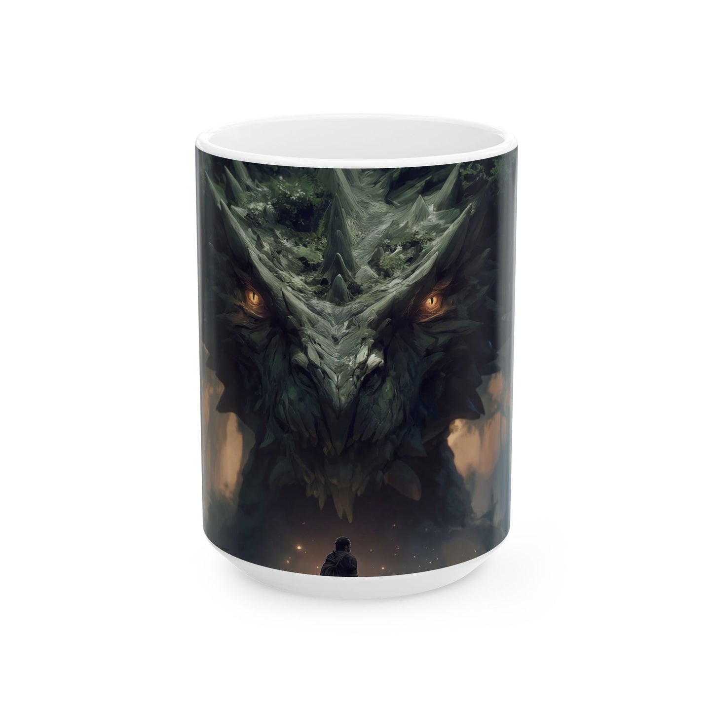 Ancient Forest Dragon Ceramic Mug – Whispering Grove Encounter