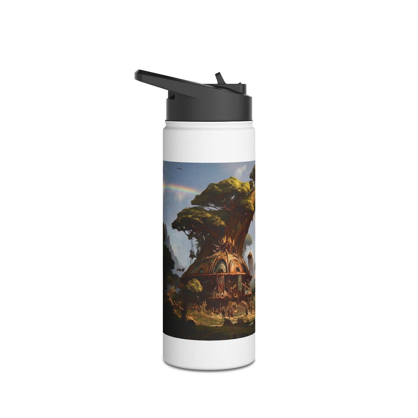Arcane Grove Gateway Water Bottle – Twin Rainbows Over Living Bridge