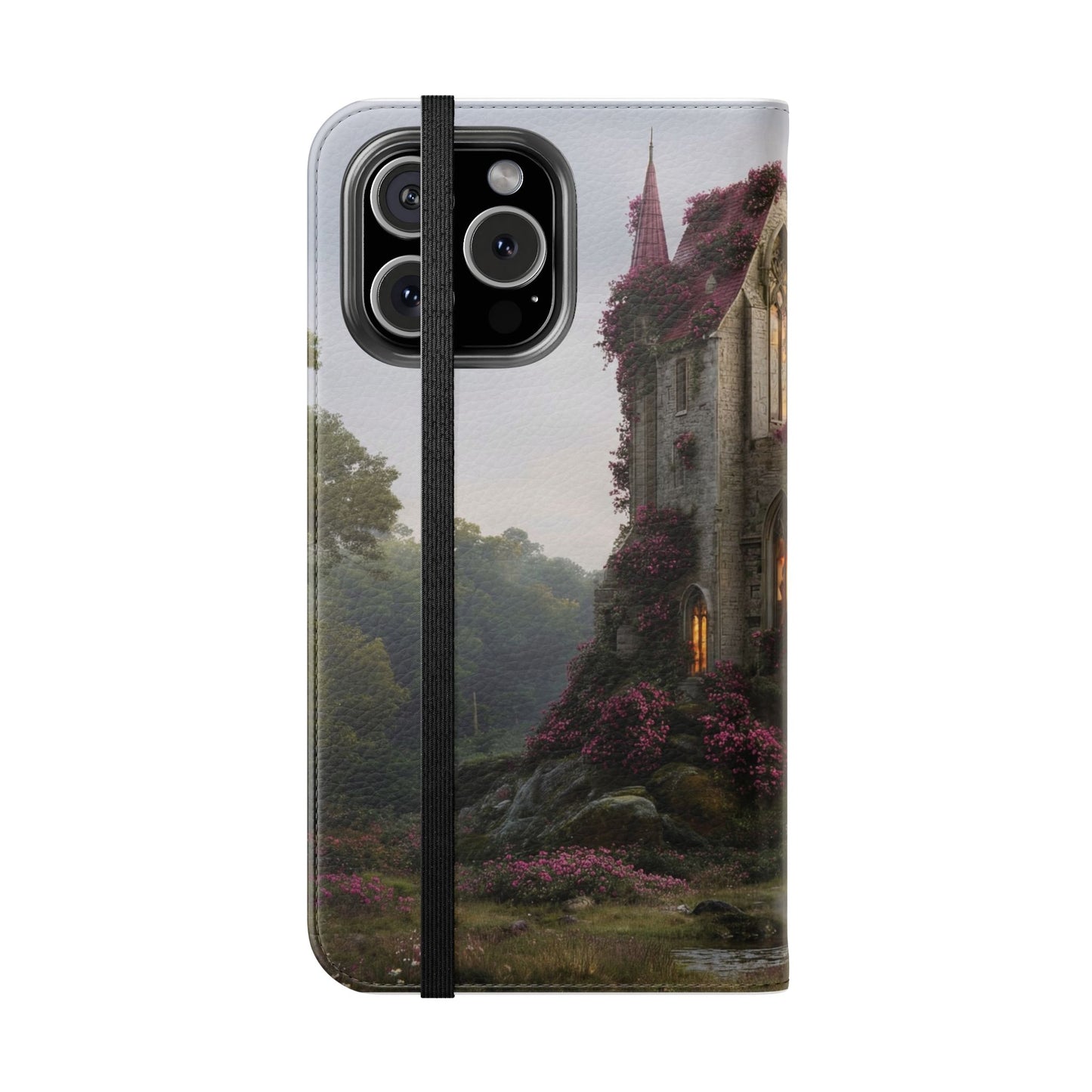 Blossom Spire Flip Cases – Pink Ivy Gothic Castle Cover