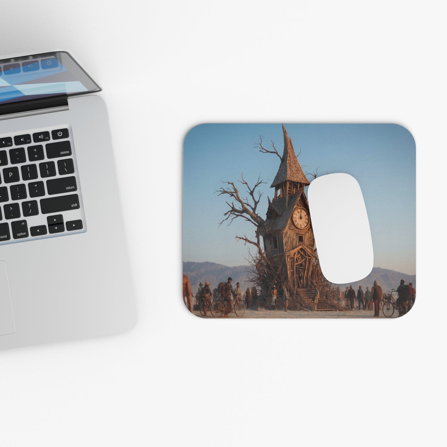 Clockwork Treehouse Mouse Pad – Desert Dawn Sentinel