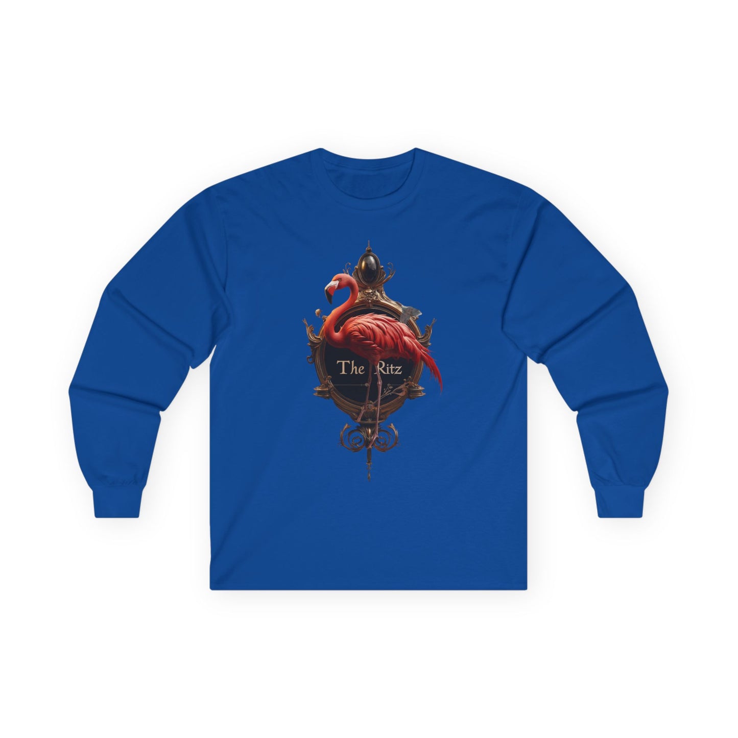 Ornate Flamingo Portrait Tee – The Ritz Gold Frame Long Sleeve Shirt