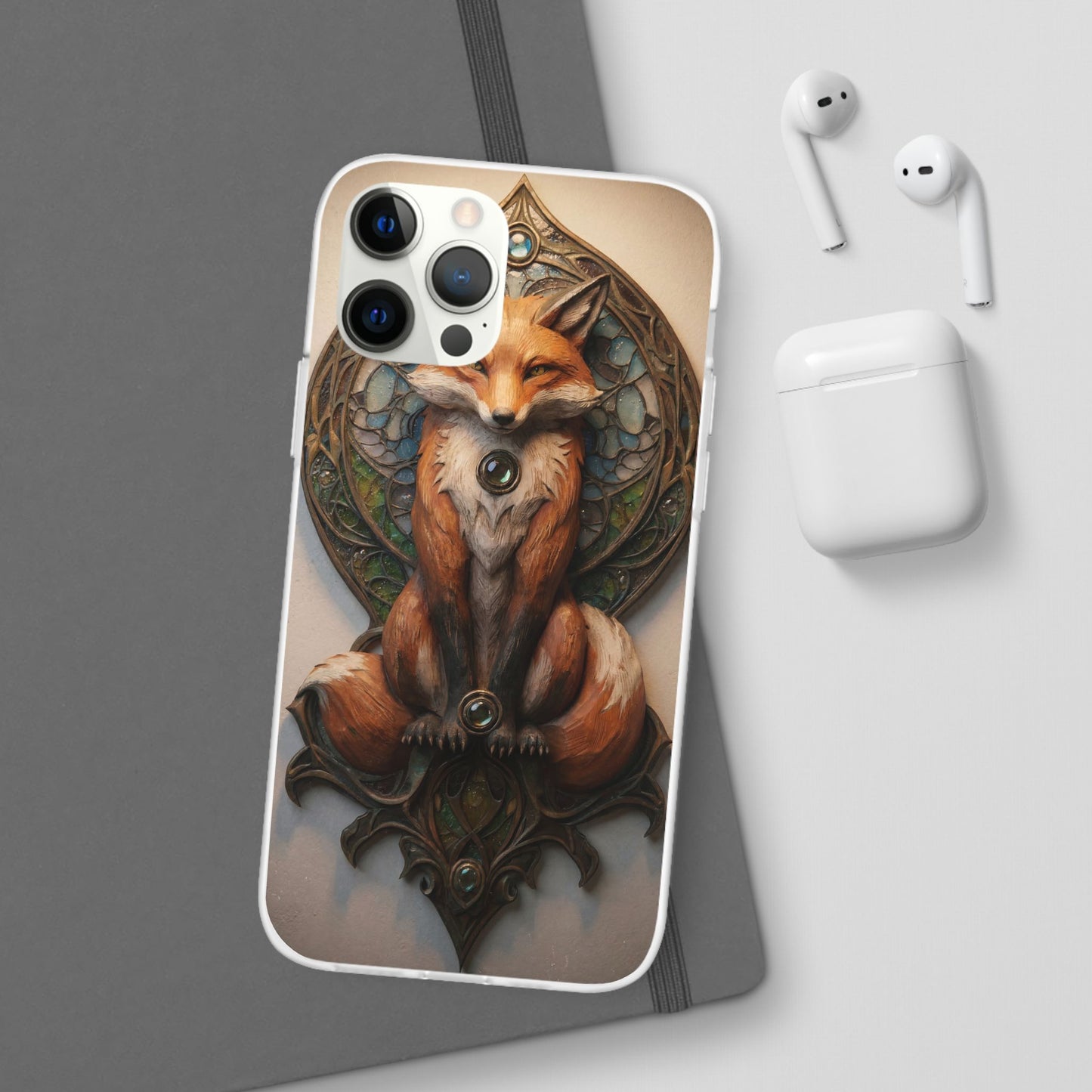 Fox Sentinel Flexi Cases – Amber Glaze and Stained Glass Reverie