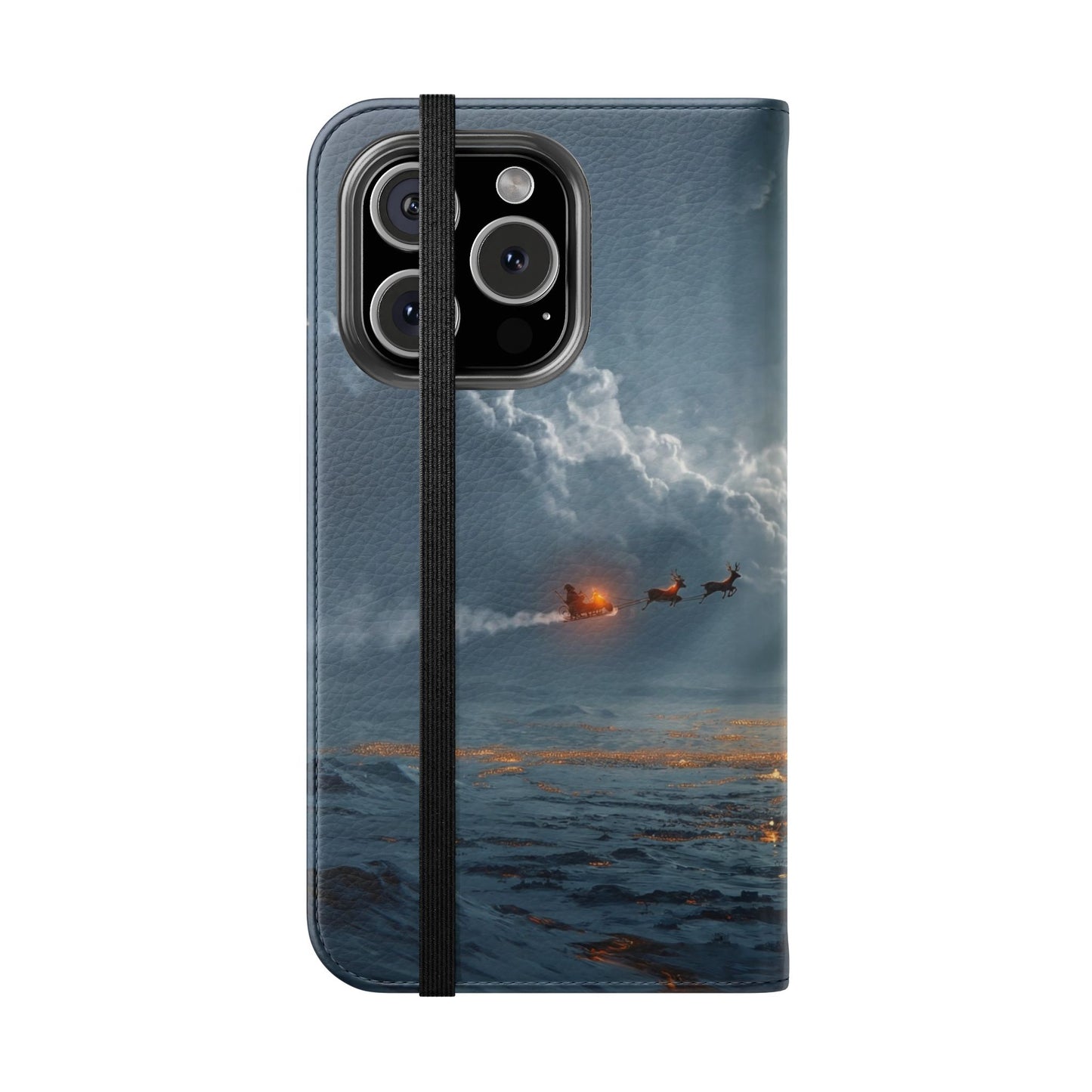 Moonlit Sleigh Flip Cases – Northern Lights Winter Journey