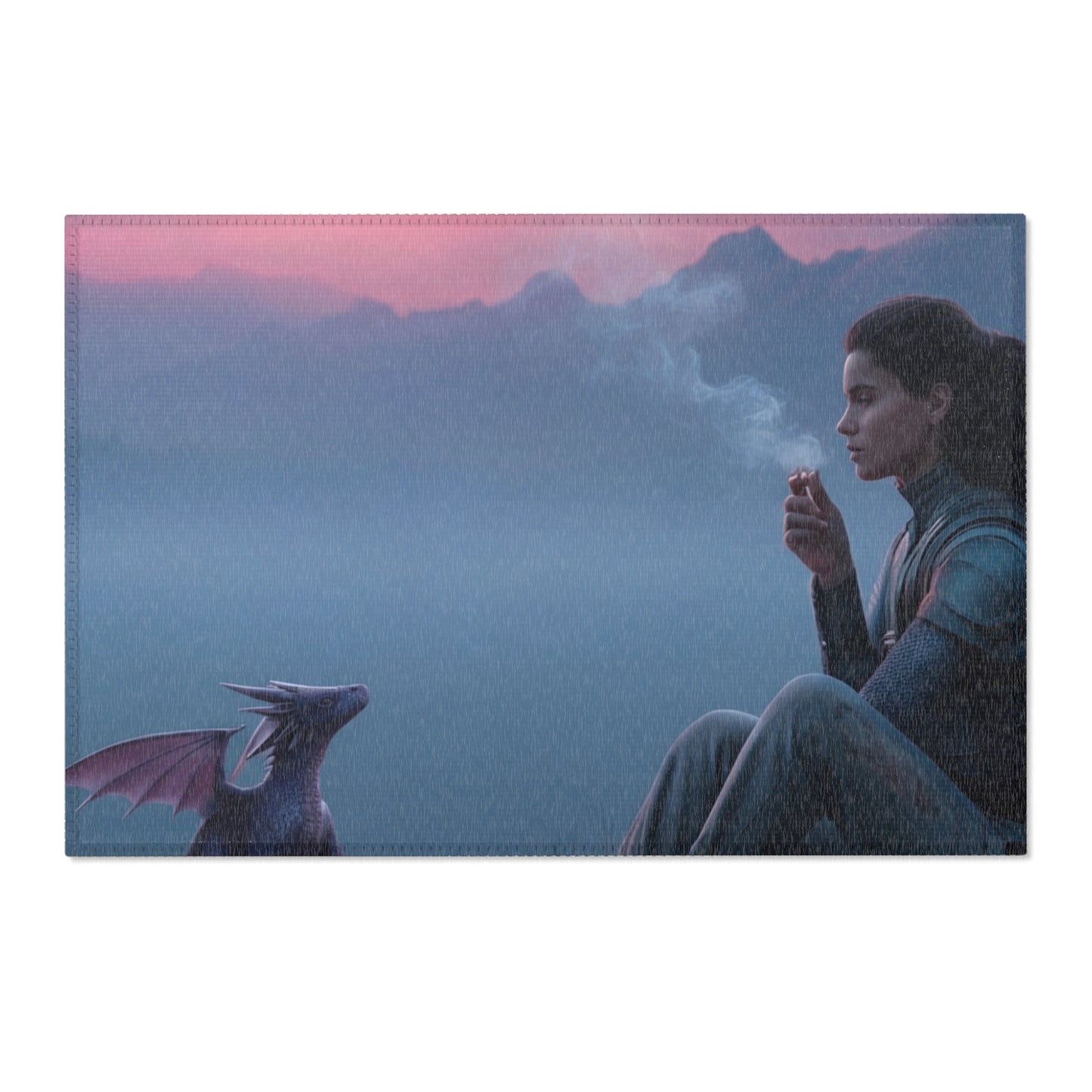 Warrior and Dragon Companion Area Rugs – Twilight Peak Bond