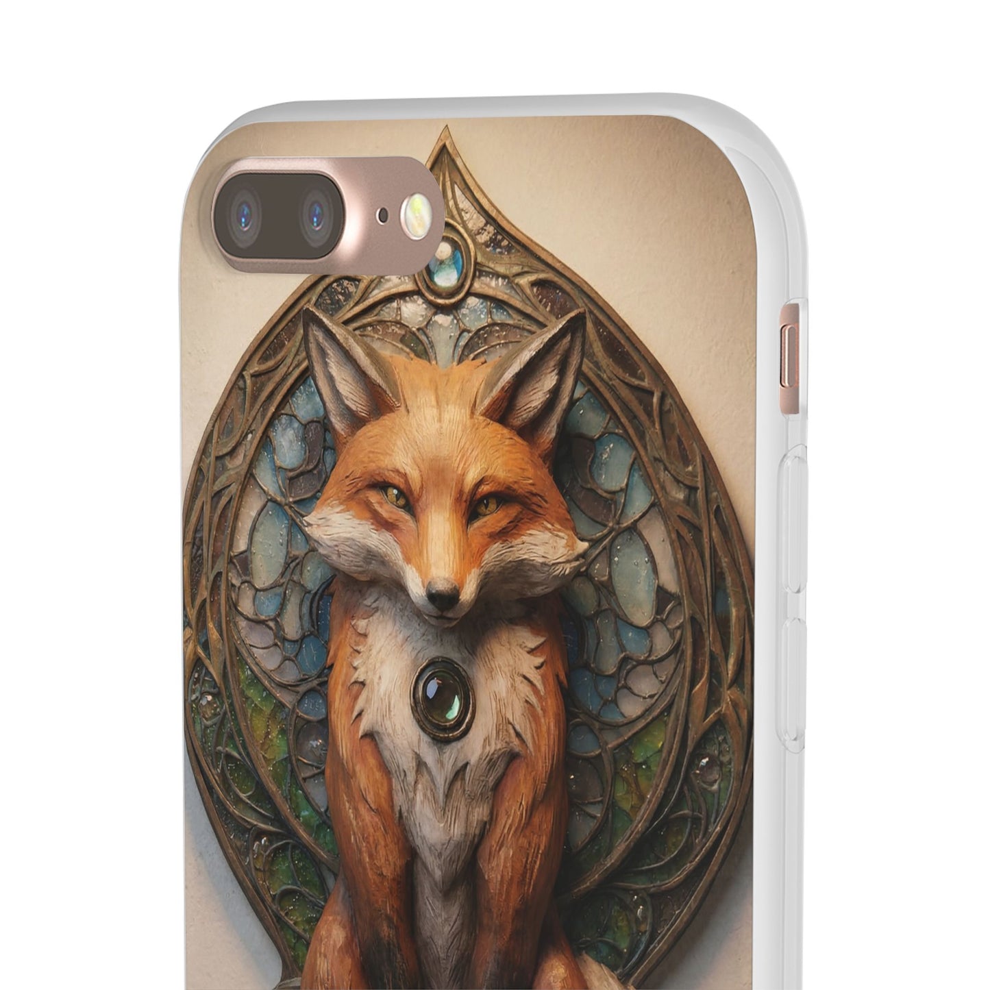 Fox Sentinel Flexi Cases – Amber Glow Through Stained Glass