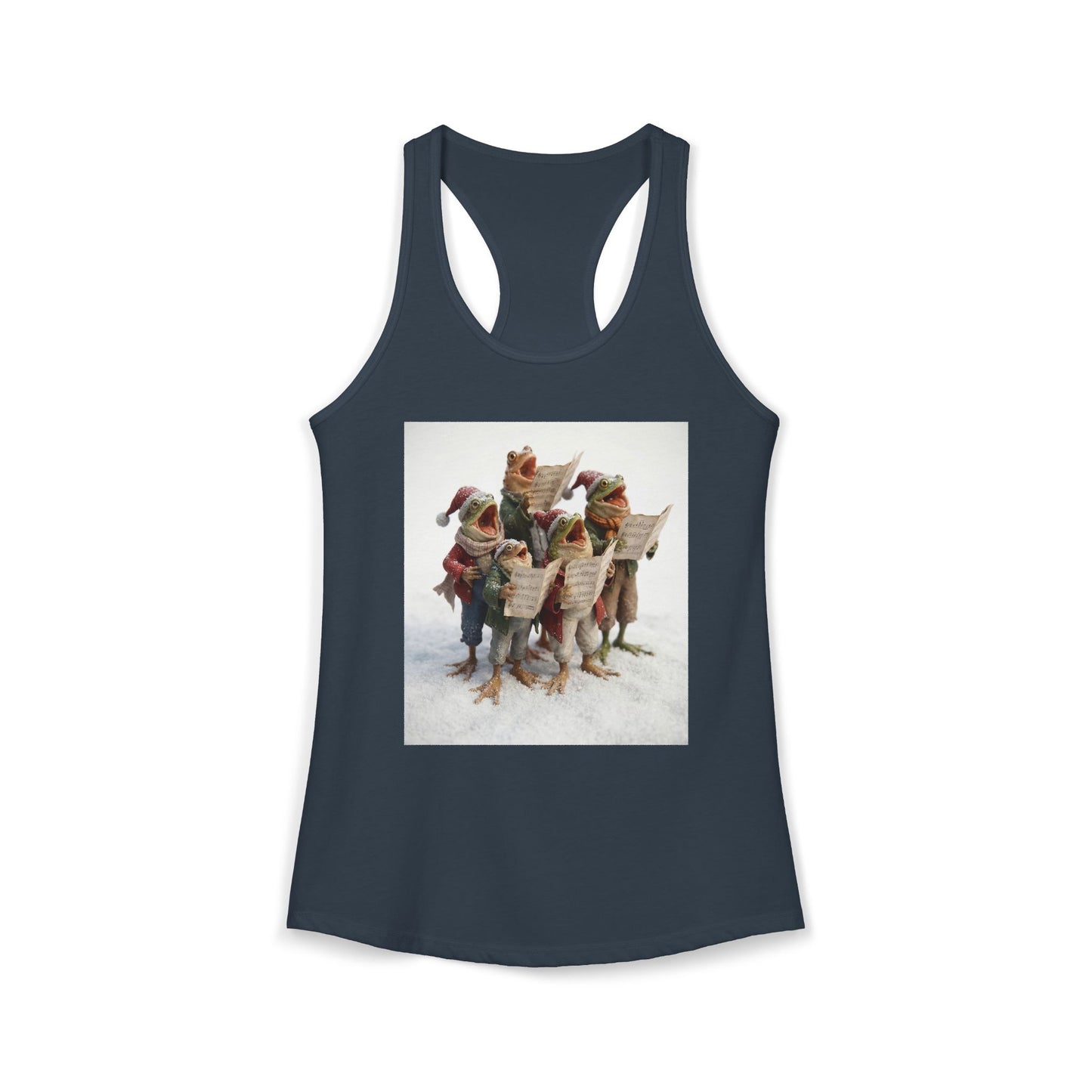Frogsong Carols Women's Ideal Racerback Tank – Snowy Chorus Holiday Singers
