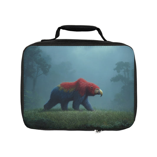 Parrot-Bear in Misty Glade Lunch Bag – Whimsical Forest Guardian