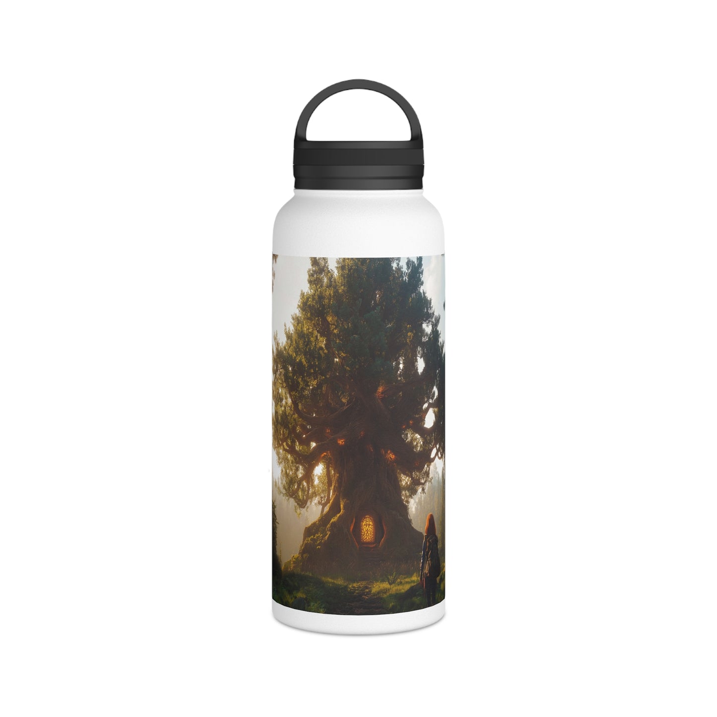 Ancient Treehouse Door Water Bottle – Whispering Grove Guardian