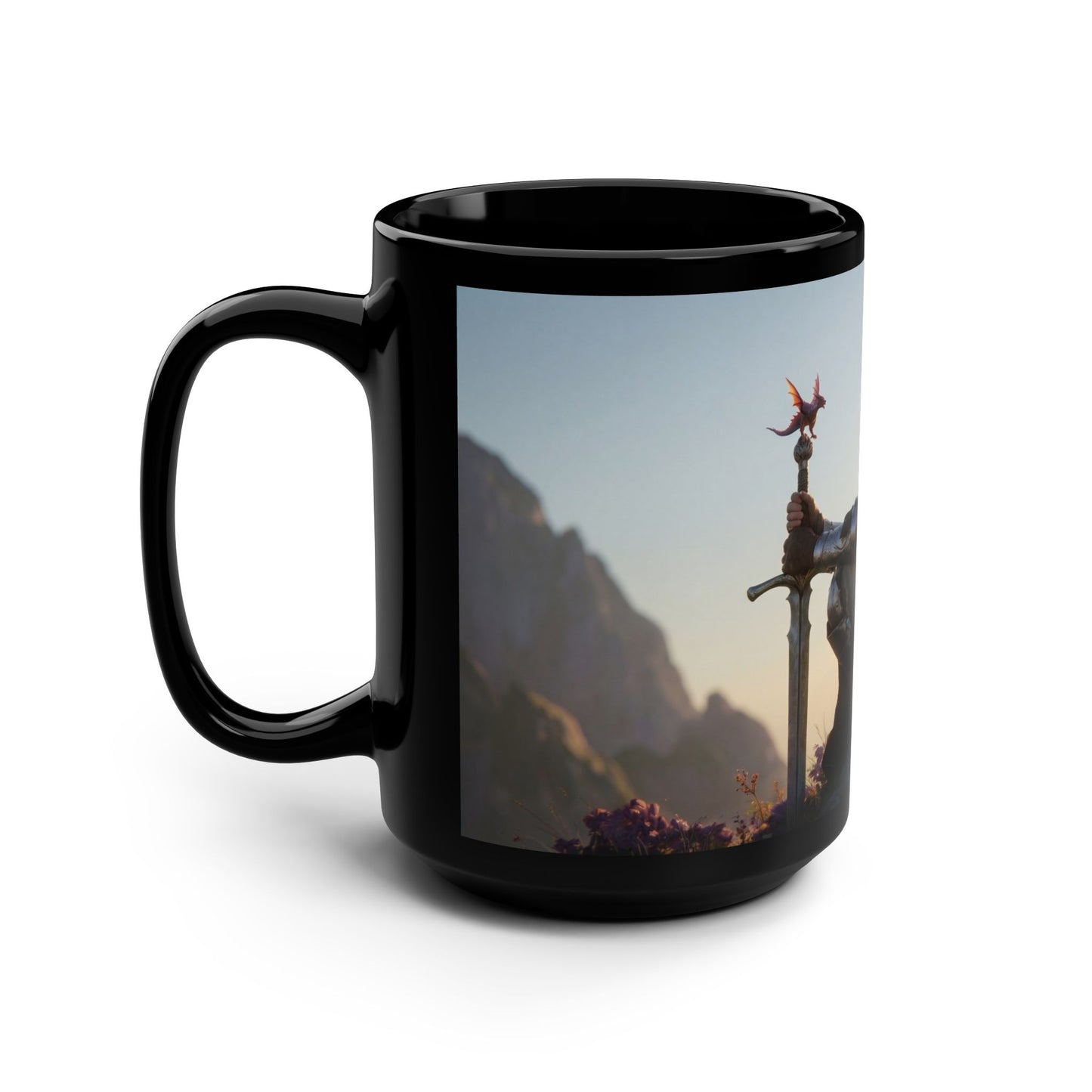 Dragon Knight Mug, 15oz – Twilight Sentinel with Tiny Drake