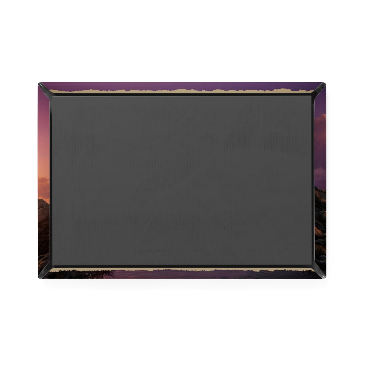 Flamingo Flight Button Magnet, Rectangle (1 & 10 pcs) – Sunset Serenade Over Saltwater Shores