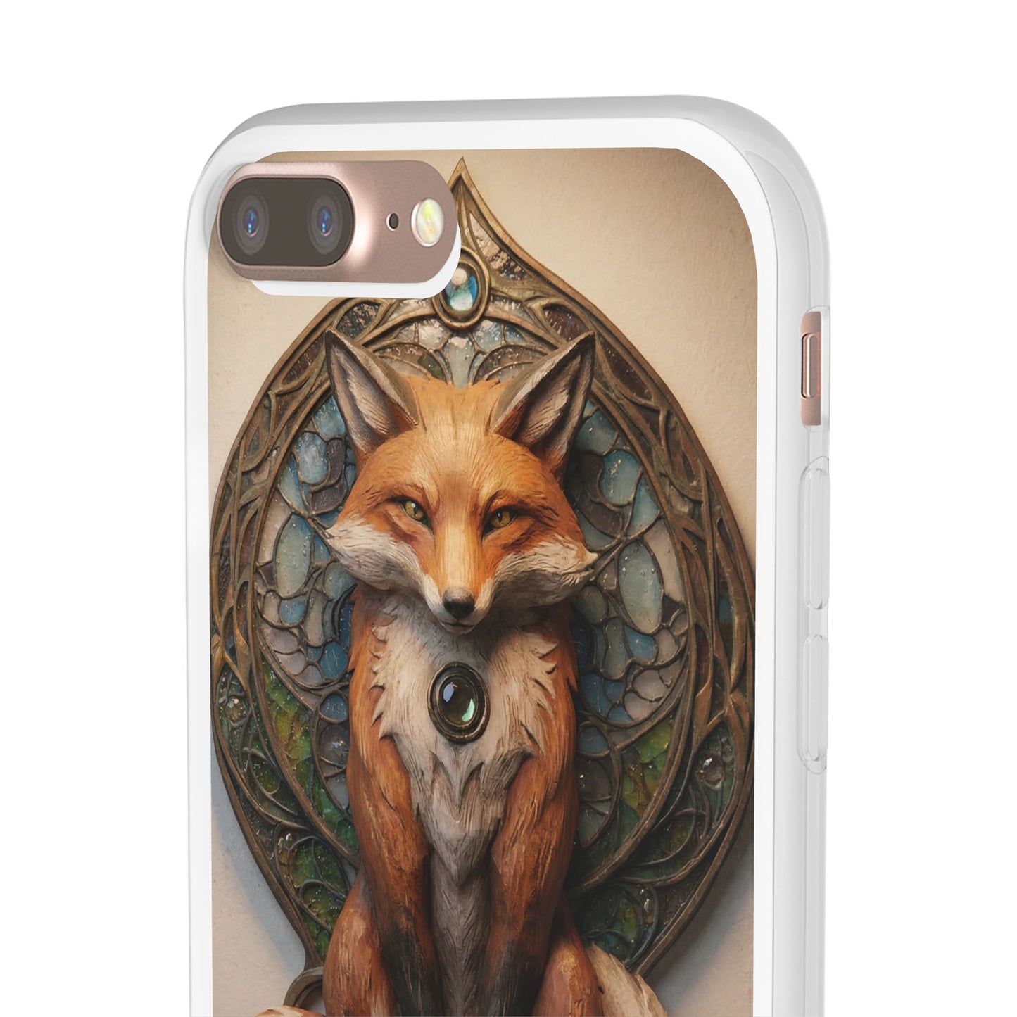 Fox Sentinel Flexi Cases – Amber Glow Through Stained Glass