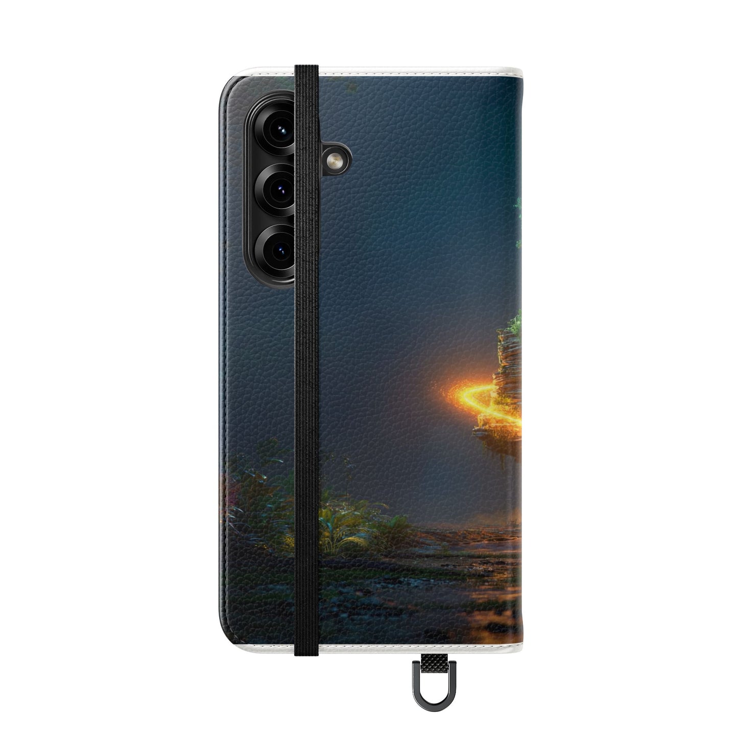 Luminous Floating Island Flip Cases – Amber Twilight Sanctuary