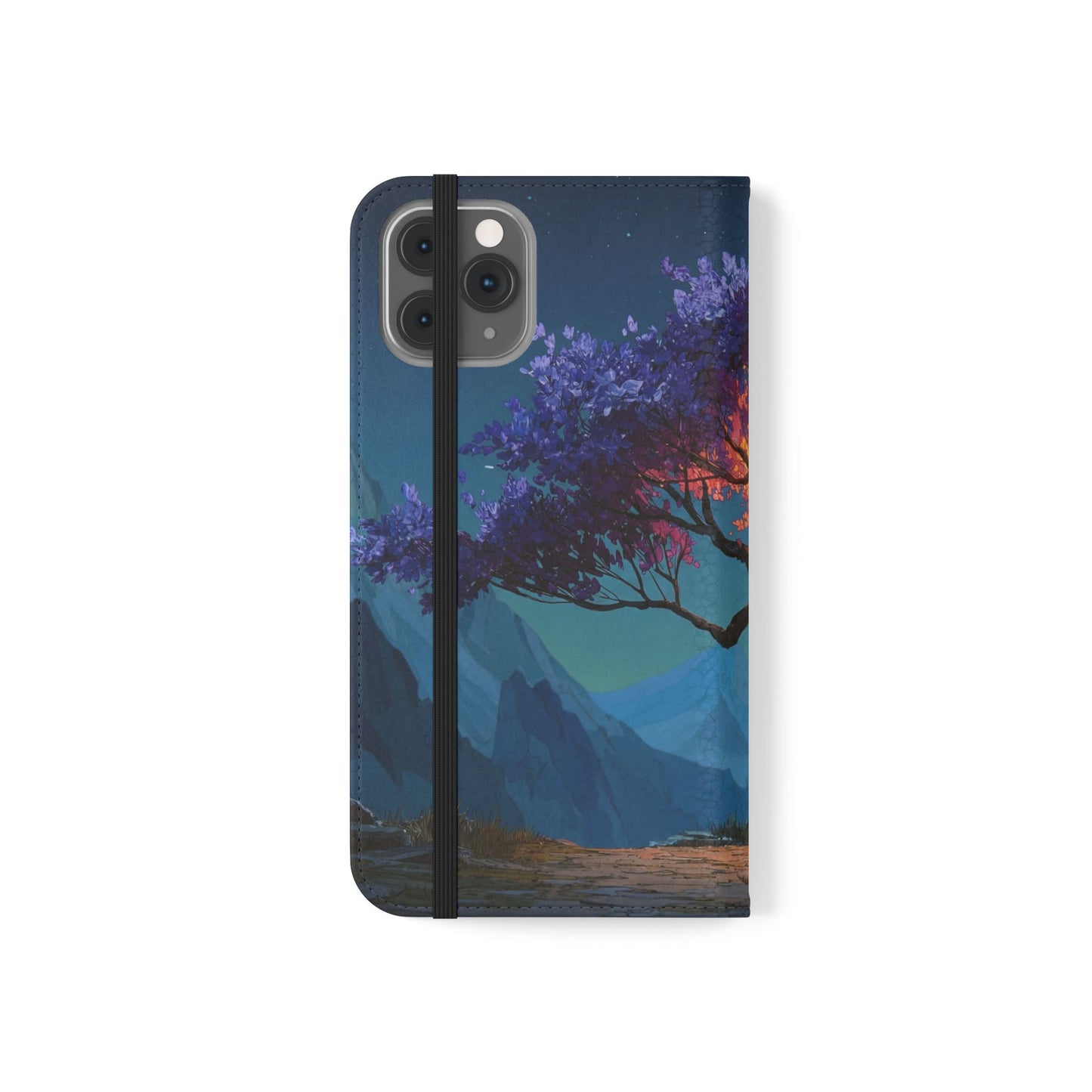 Violet Flame Tree Flip Cases – Twilight Mountain Glow Case