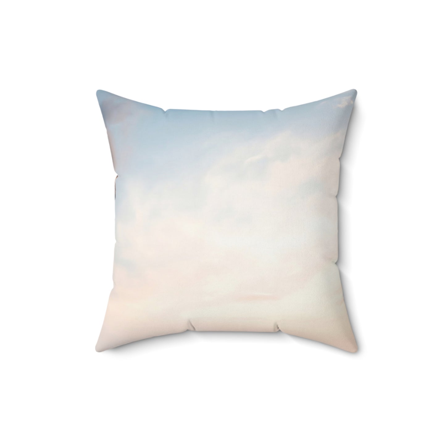Skyward Spire Spun Polyester Square Pillow – Steam-Powered Sentinel in Dawn Light