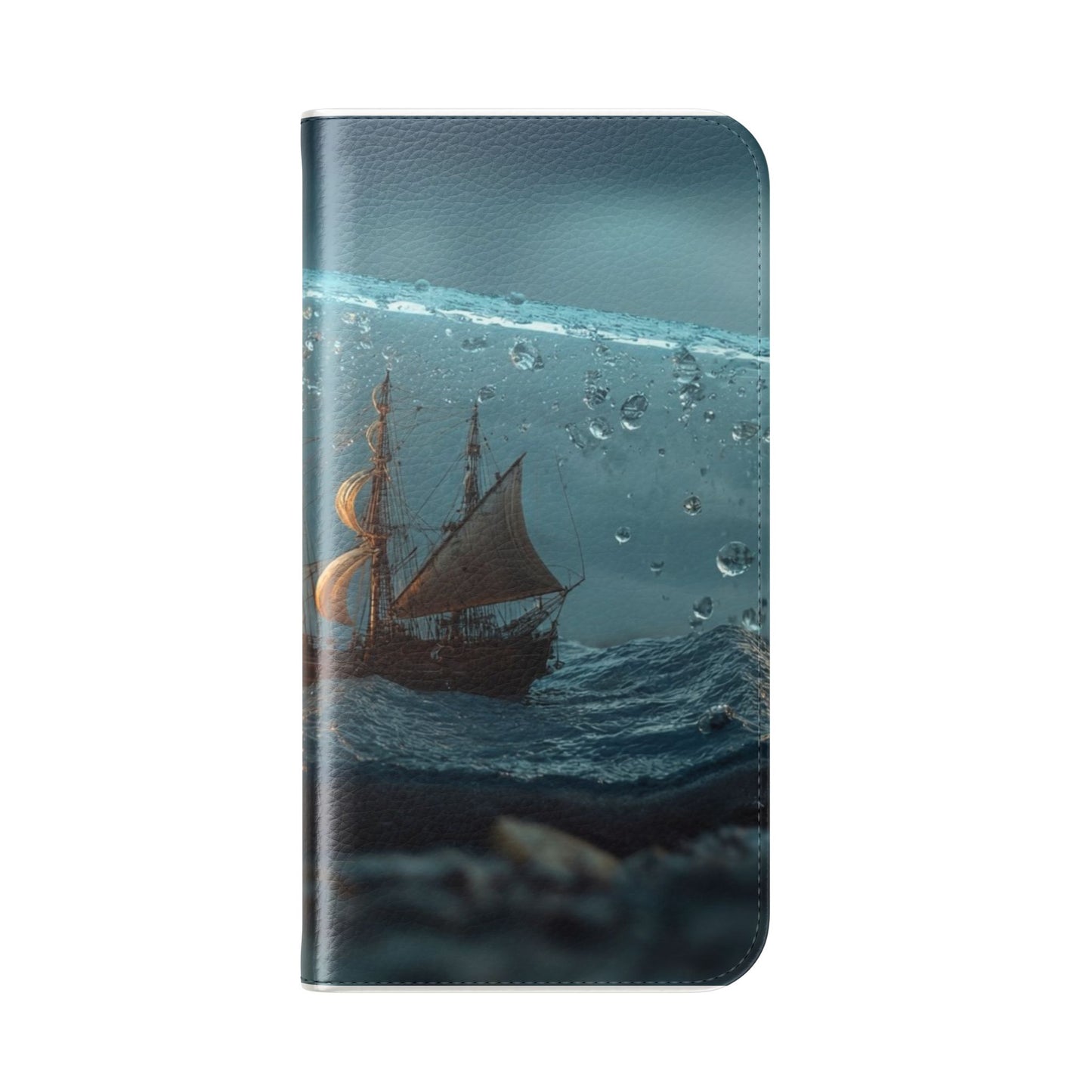 Storm-Struck Galleon Flip Cases – Lightning Inside Glass Bottle
