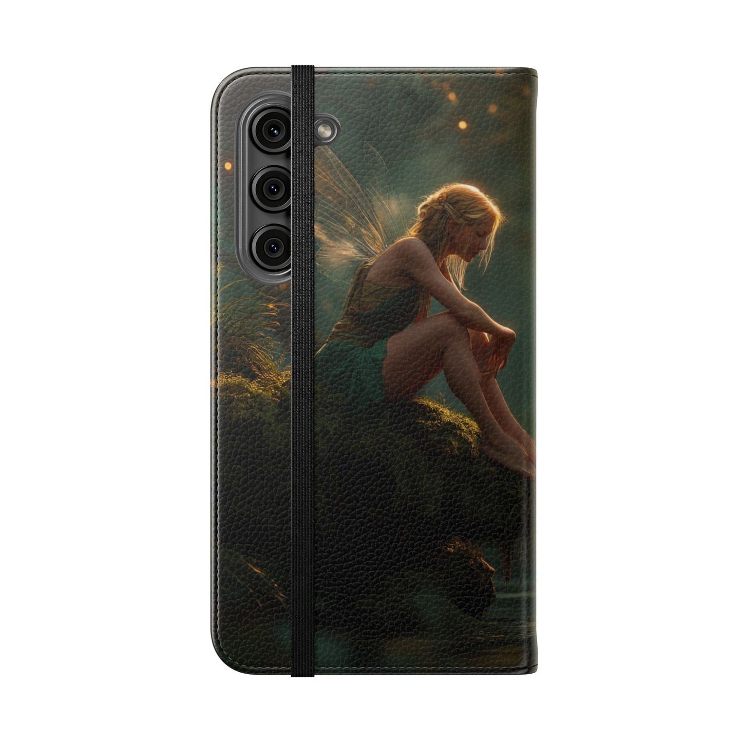 Mossy Bank Fairy Flip Cases – Golden Hour Sentinel Portrait