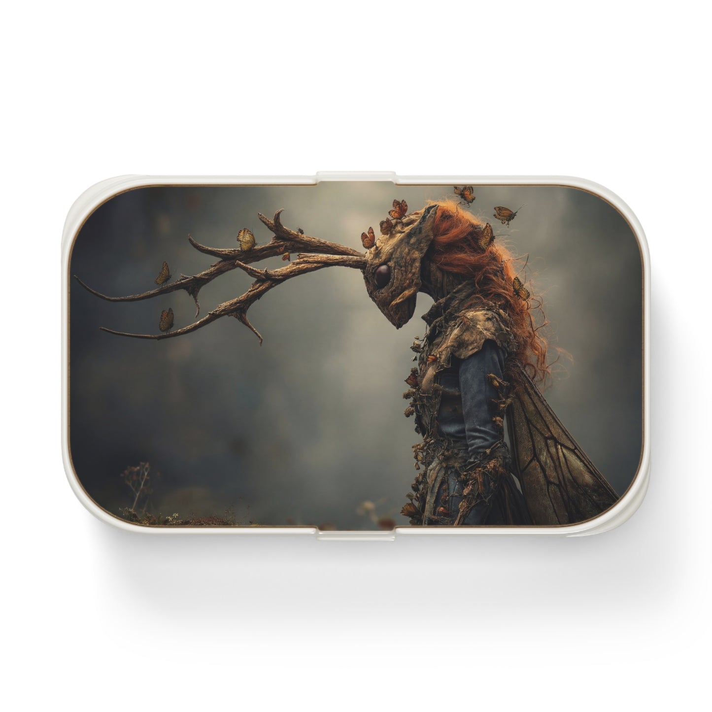 Forest Spirit with Antlers Bento Lunch Box – Whispers of Autumn Wings