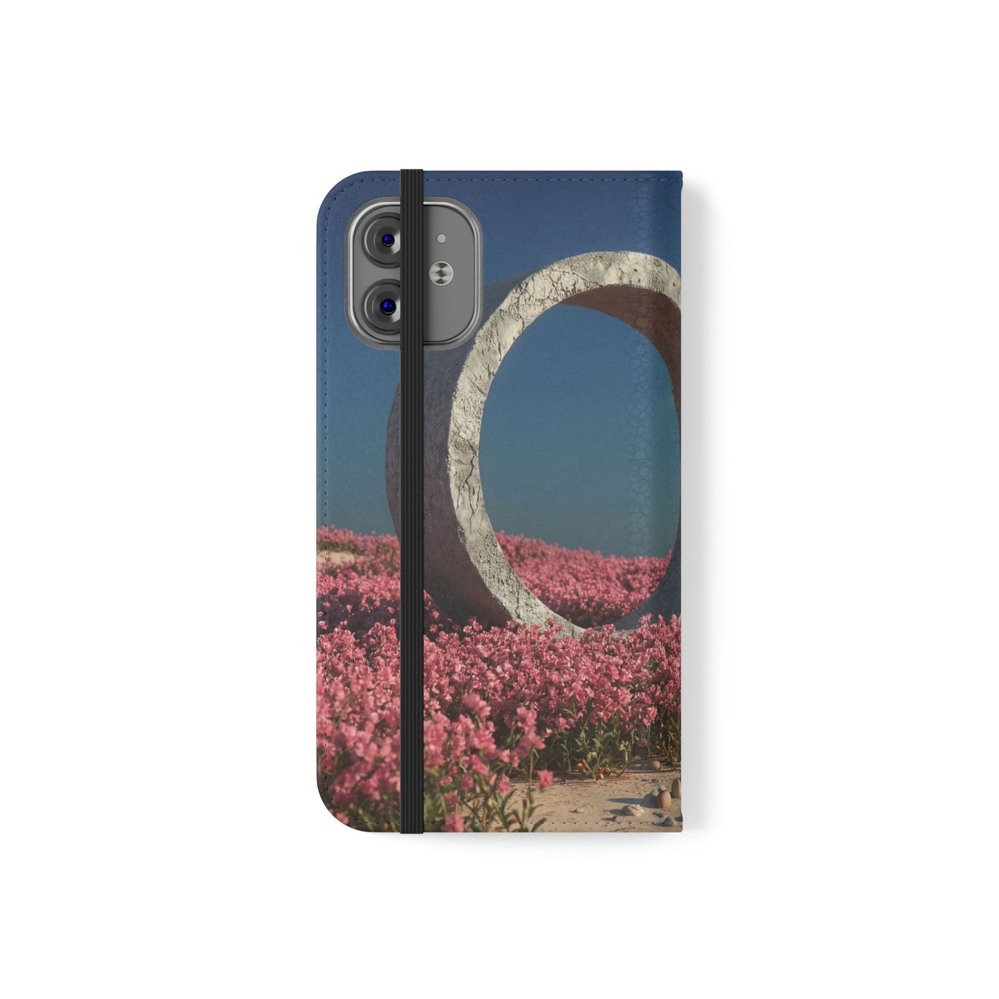 Stone Circle Flip Cases – Pink Flower Field Monument