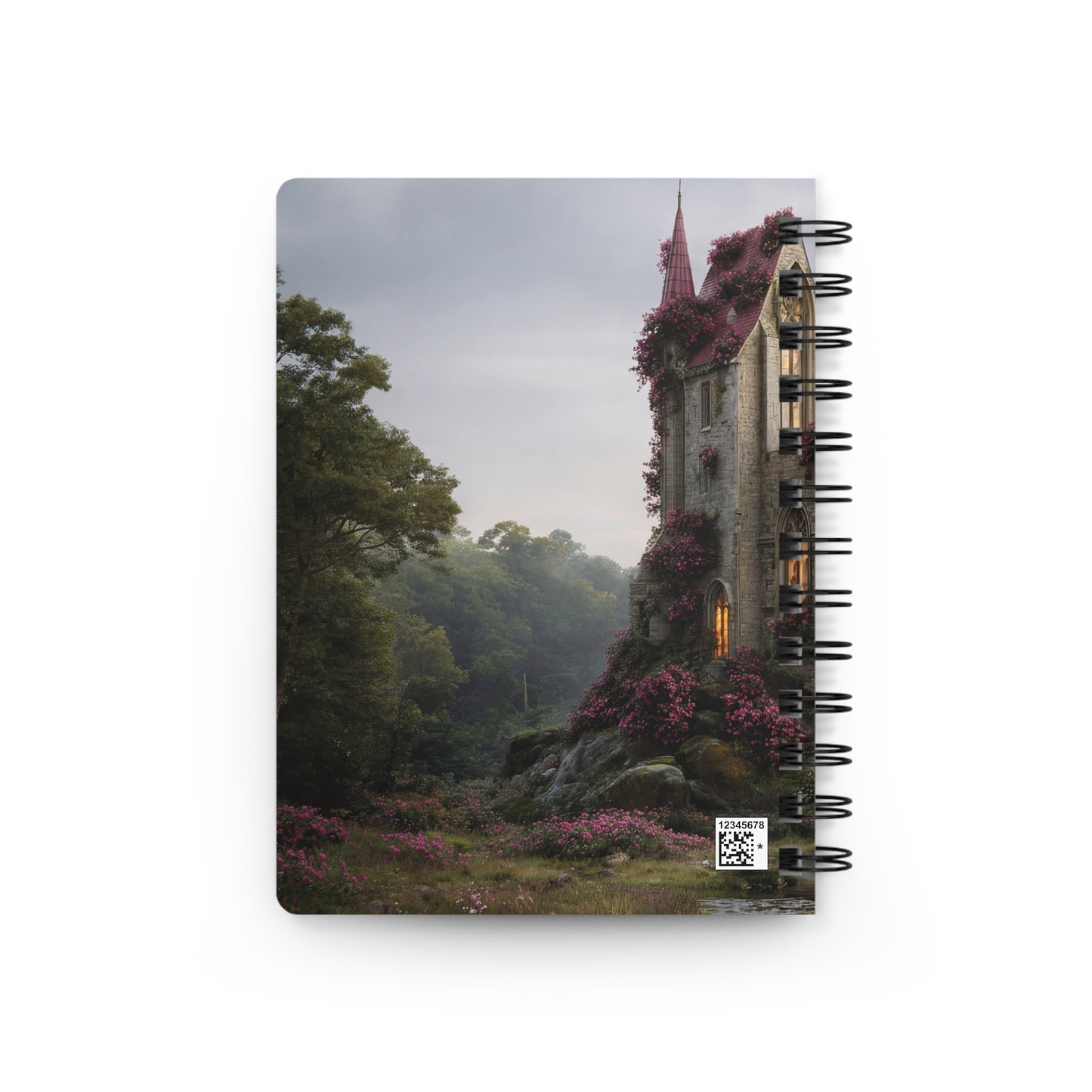Rose-Clad Castle Spiral Bound Journal – Whispers of Twilight Sanctuary