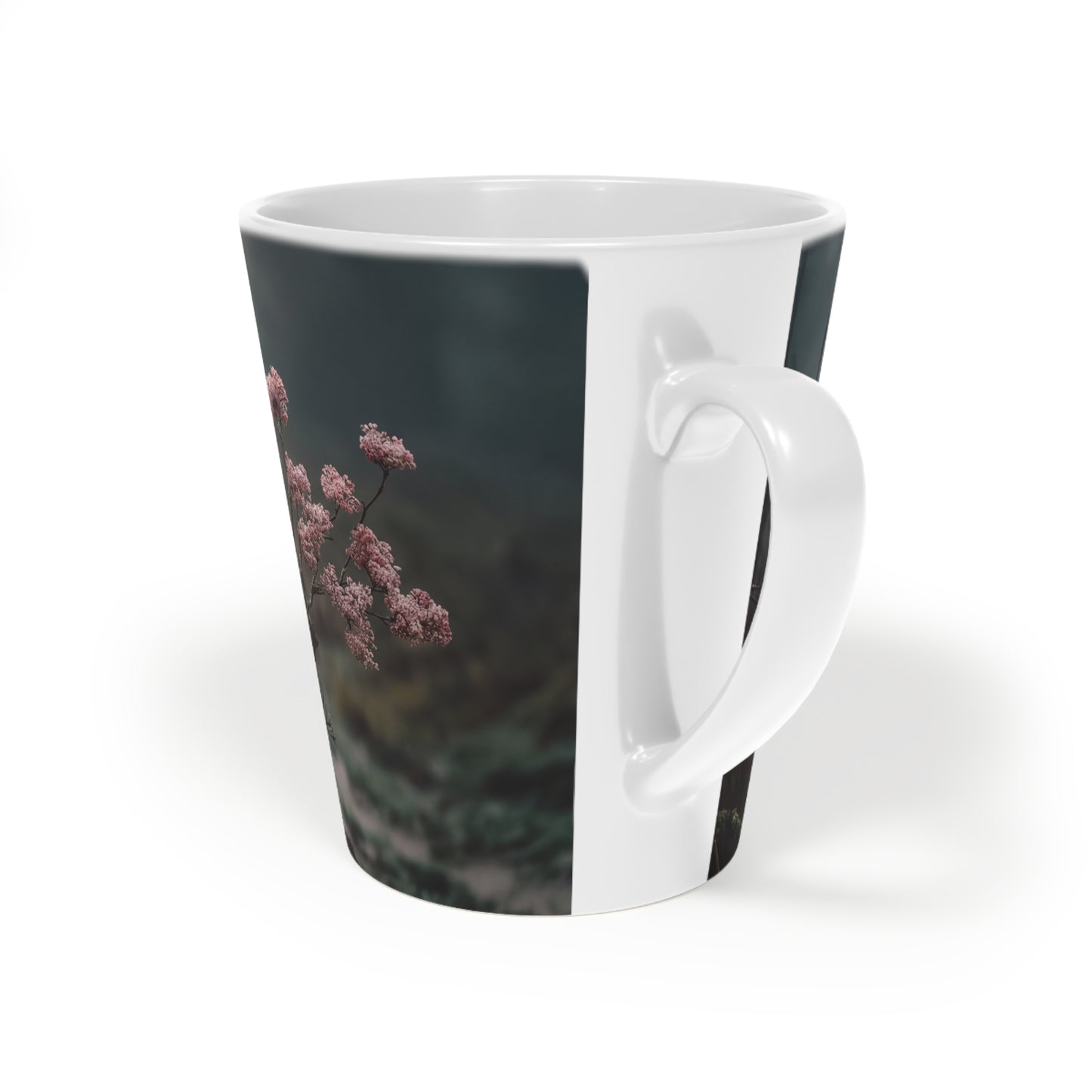 Mossy Branch Elephants Latte Mug – Pastel Tryst at Twilight