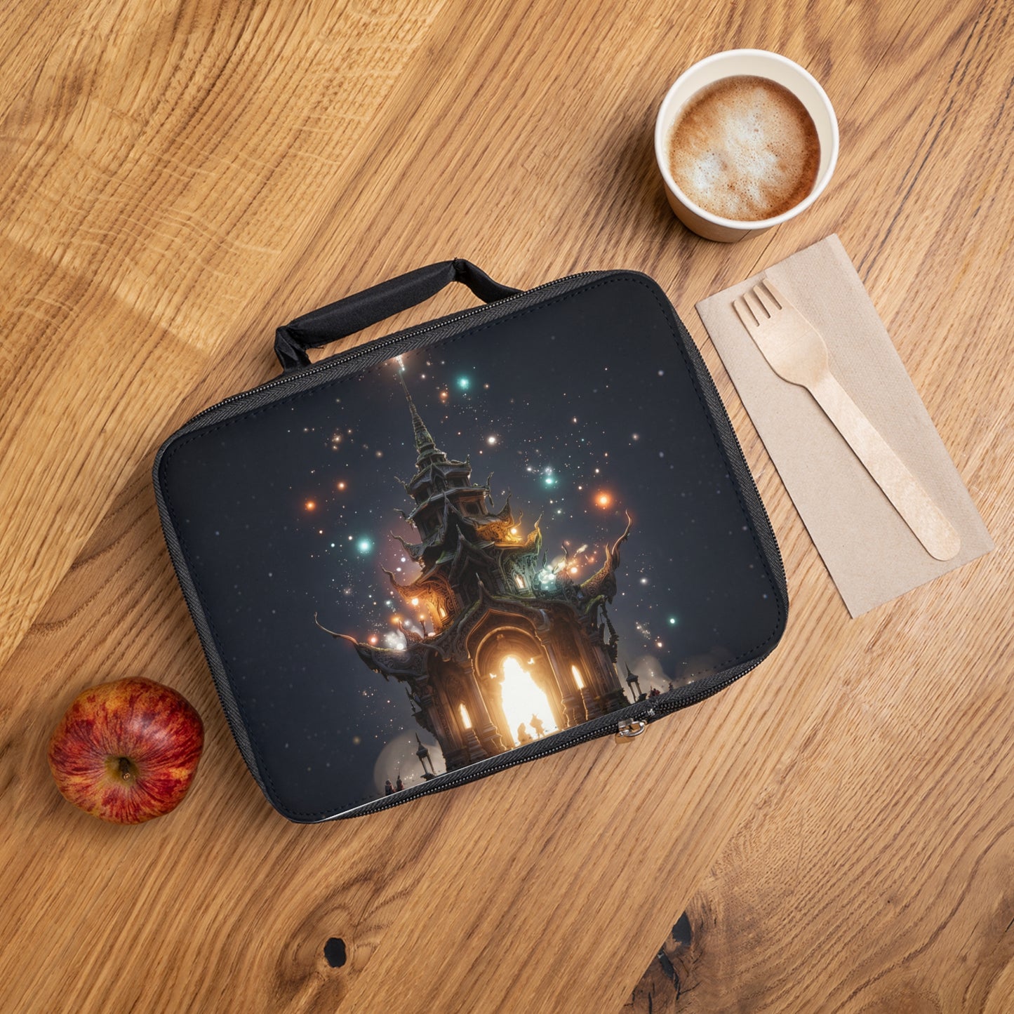 Celestial Temple Lunch Bag – Gateway to the Starlit Threshold